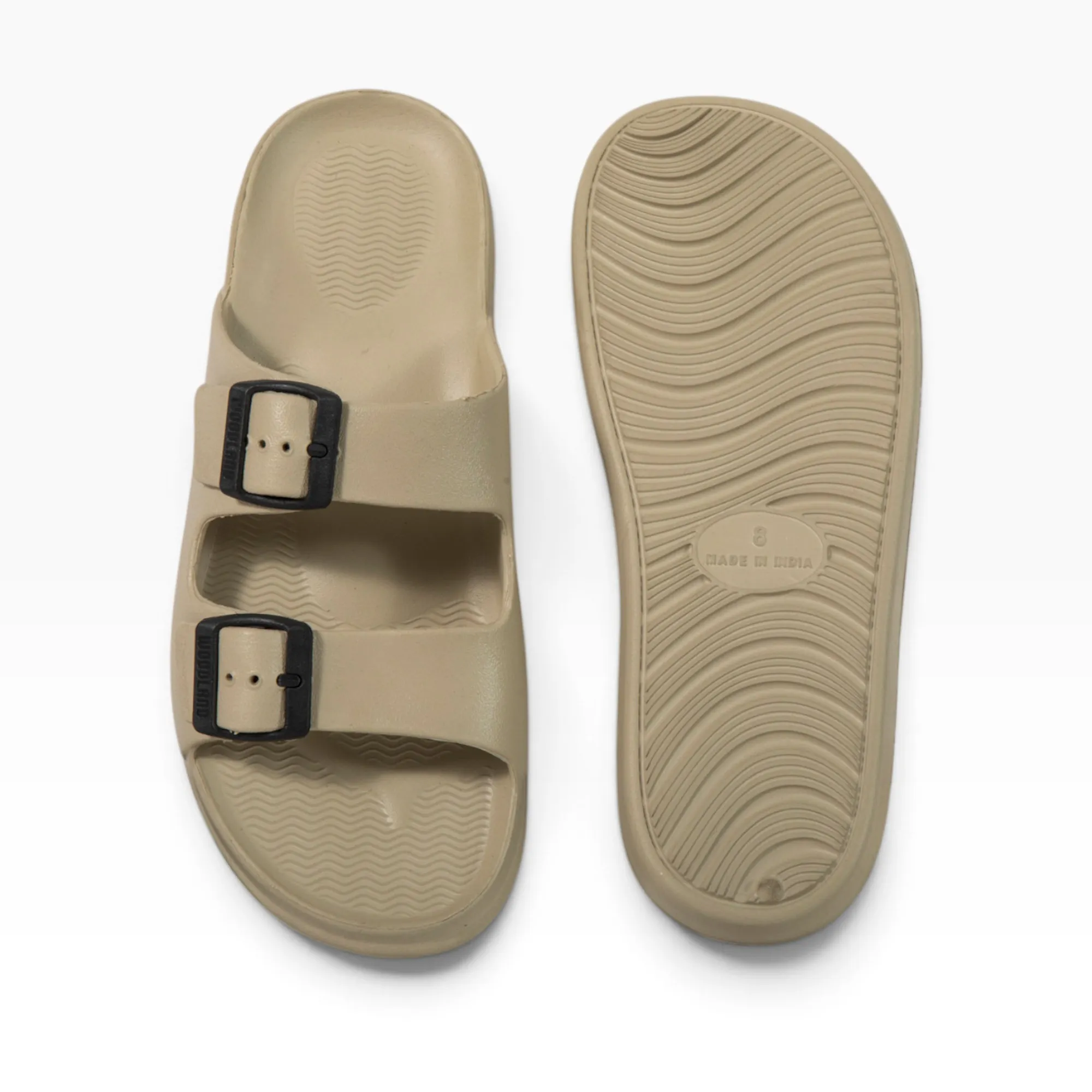 Men Khaki EVA Flip Flop Slippers - Thumbnail 8