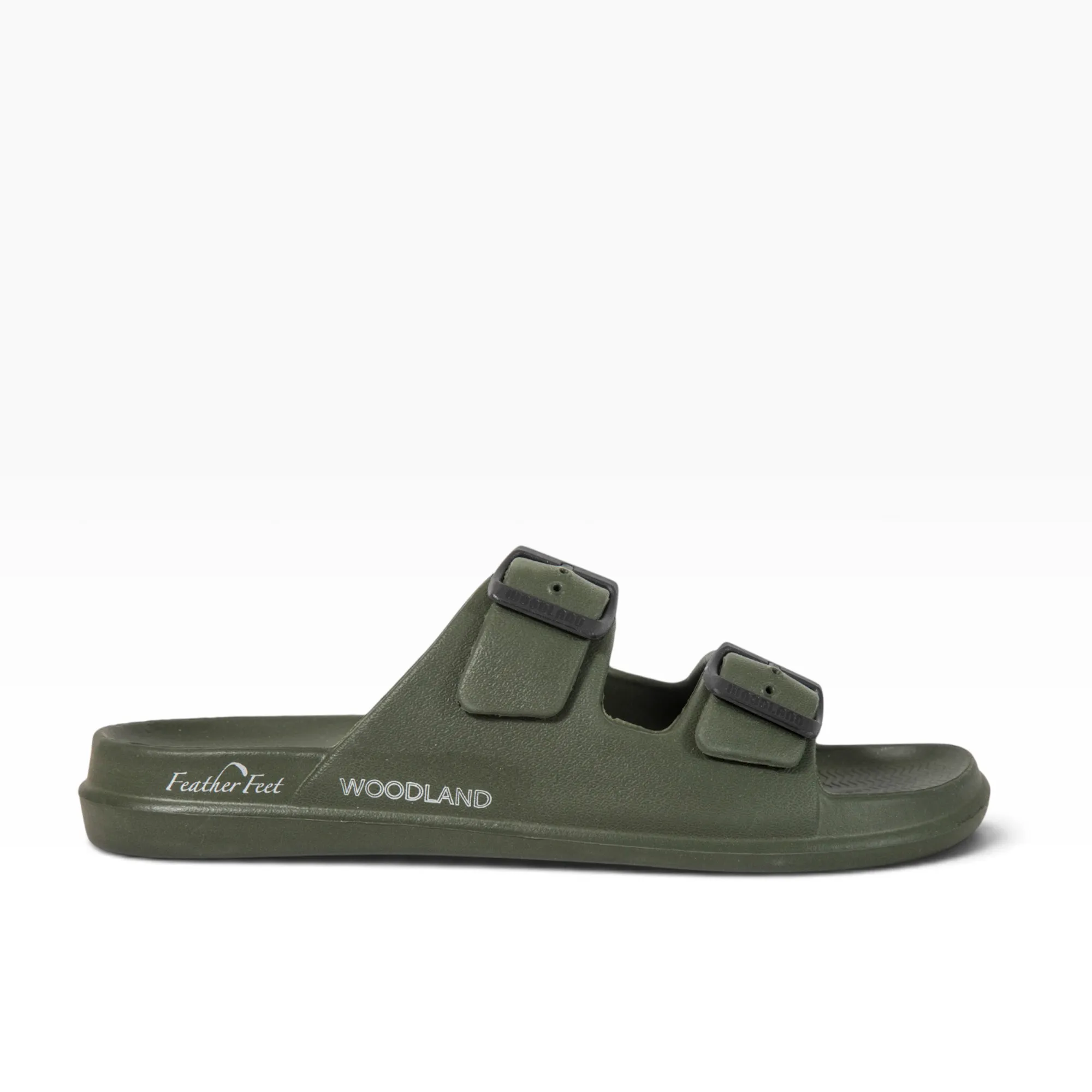 Men Olive EVA Flip Flop Slippers - Thumbnail 2