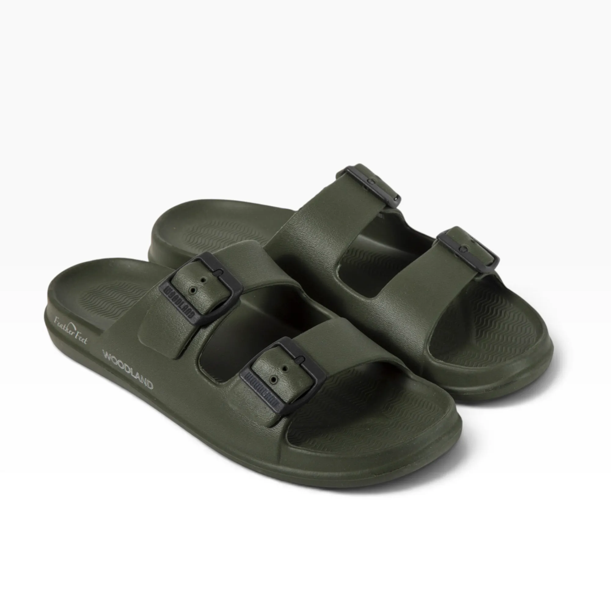 Men Olive EVA Flip Flop Slippers - Thumbnail 7