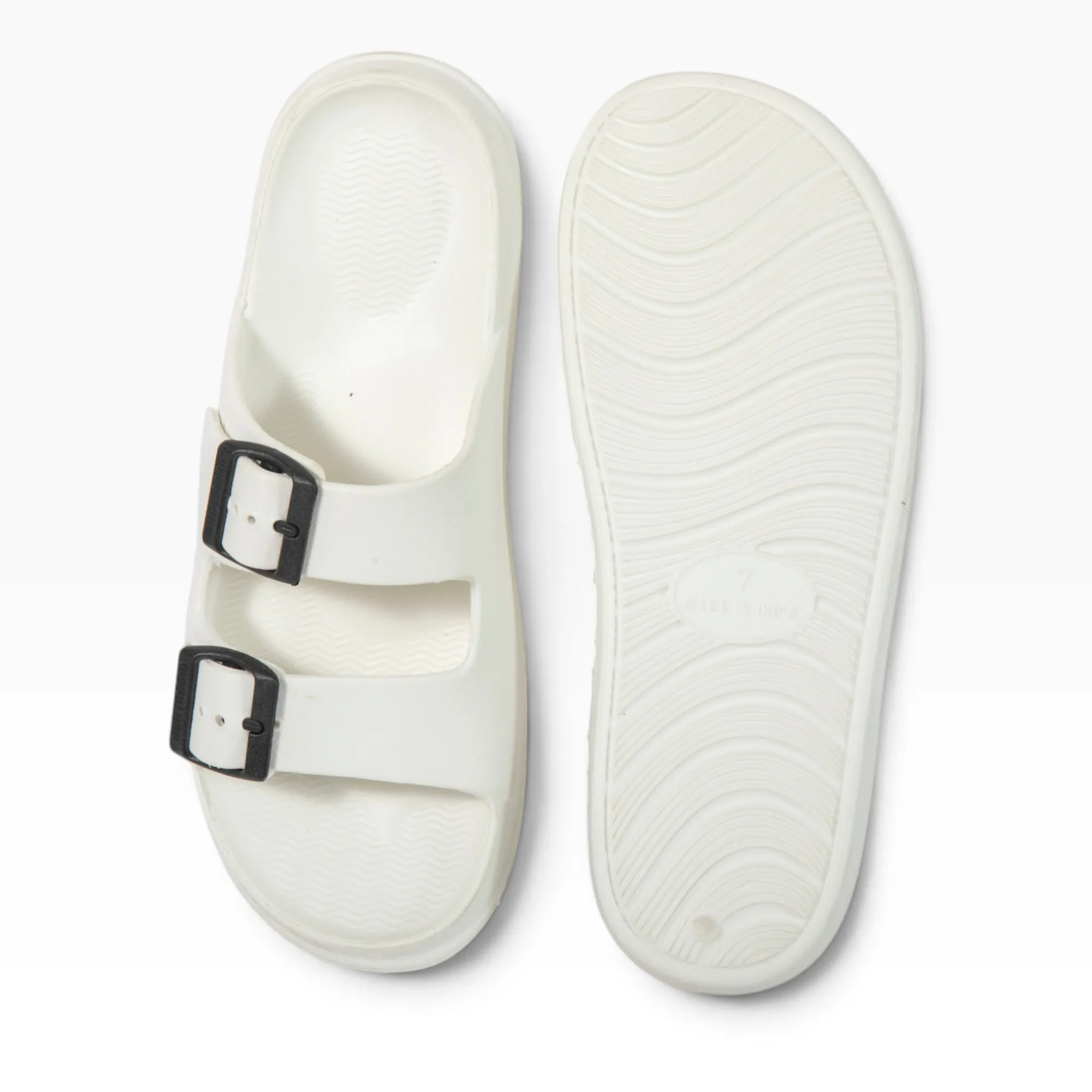 Men White EVA Flip Flop Slippers - Thumbnail 8