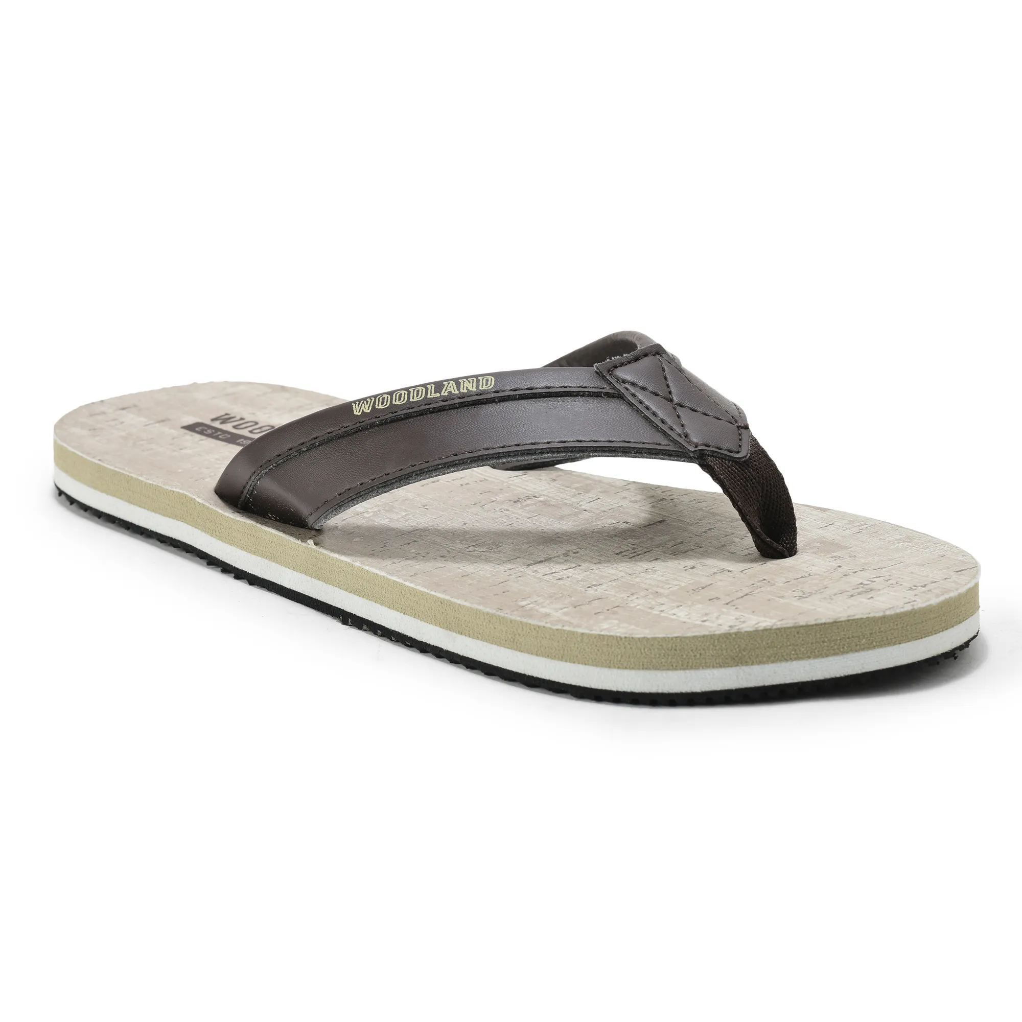 Men Beige Comfort EVA Flip Flops - Thumbnail 3