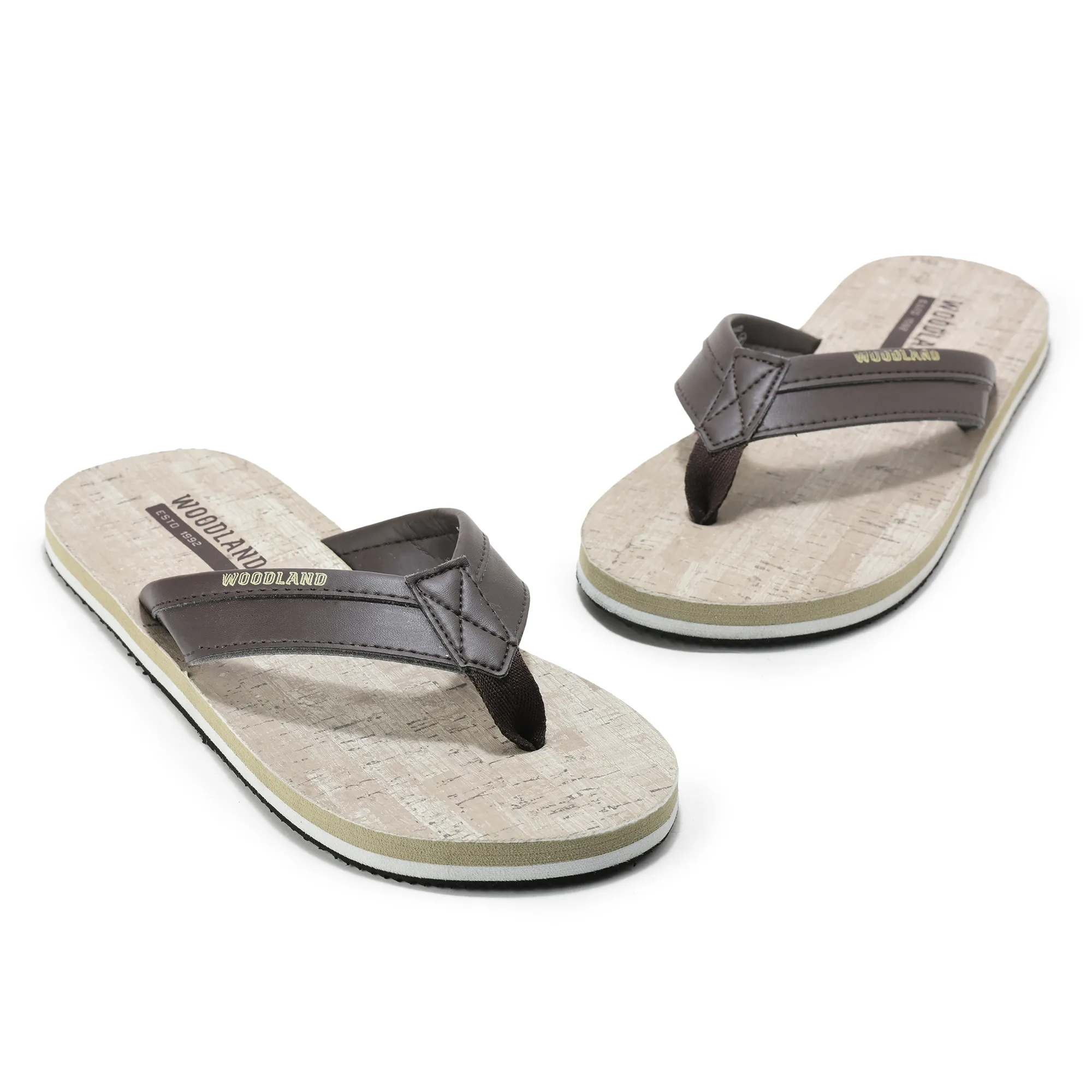 Men Beige Comfort EVA Flip Flops - Thumbnail 4