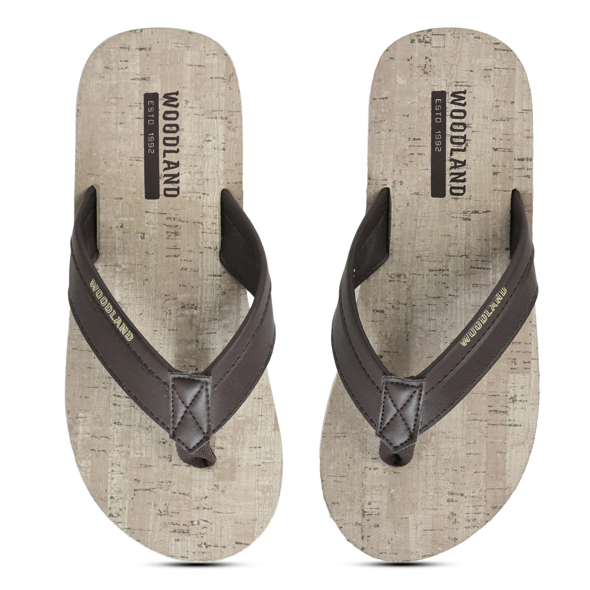 Men Beige Comfort EVA Flip Flops - Thumbnail 5