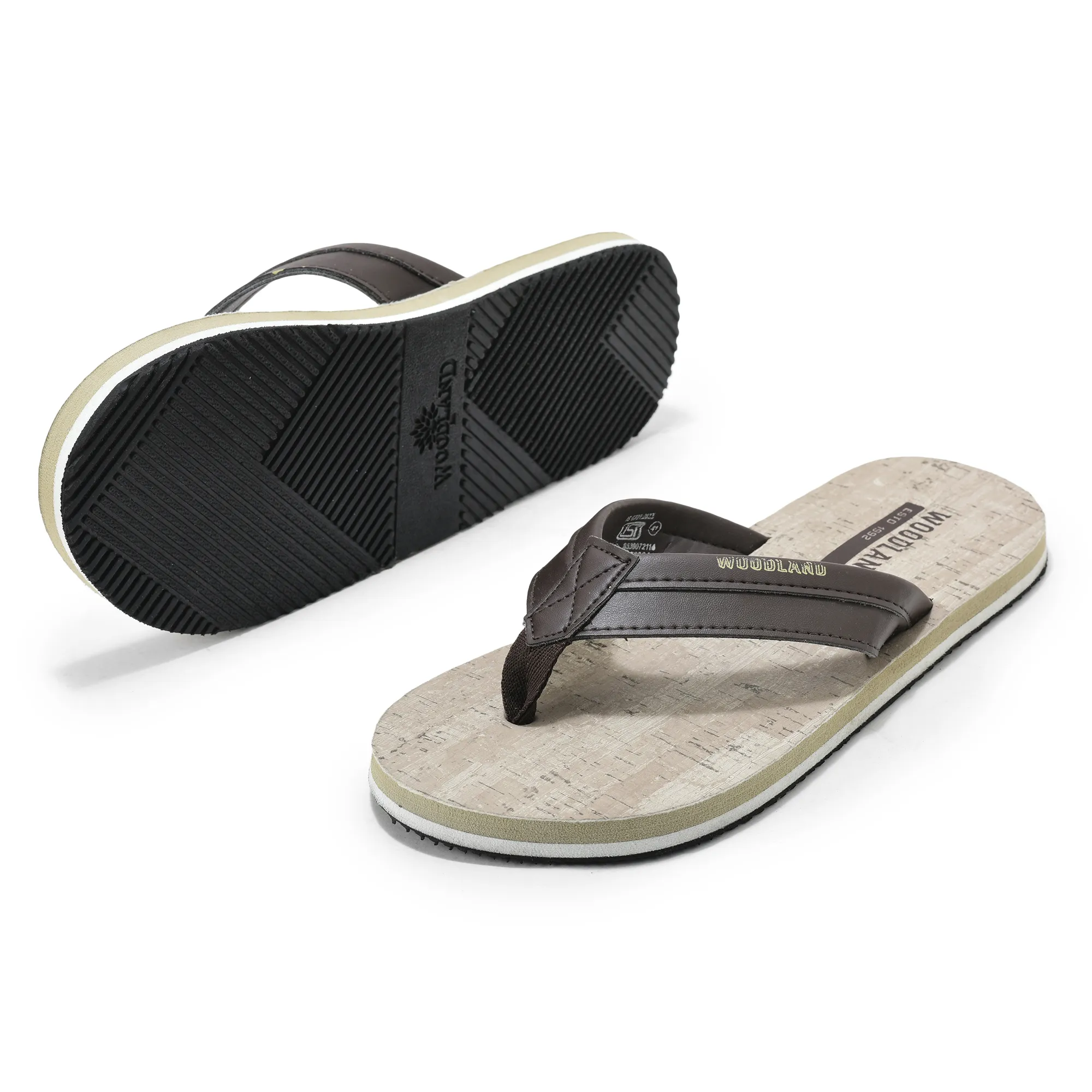Men Beige Comfort EVA Flip Flops - Thumbnail 6