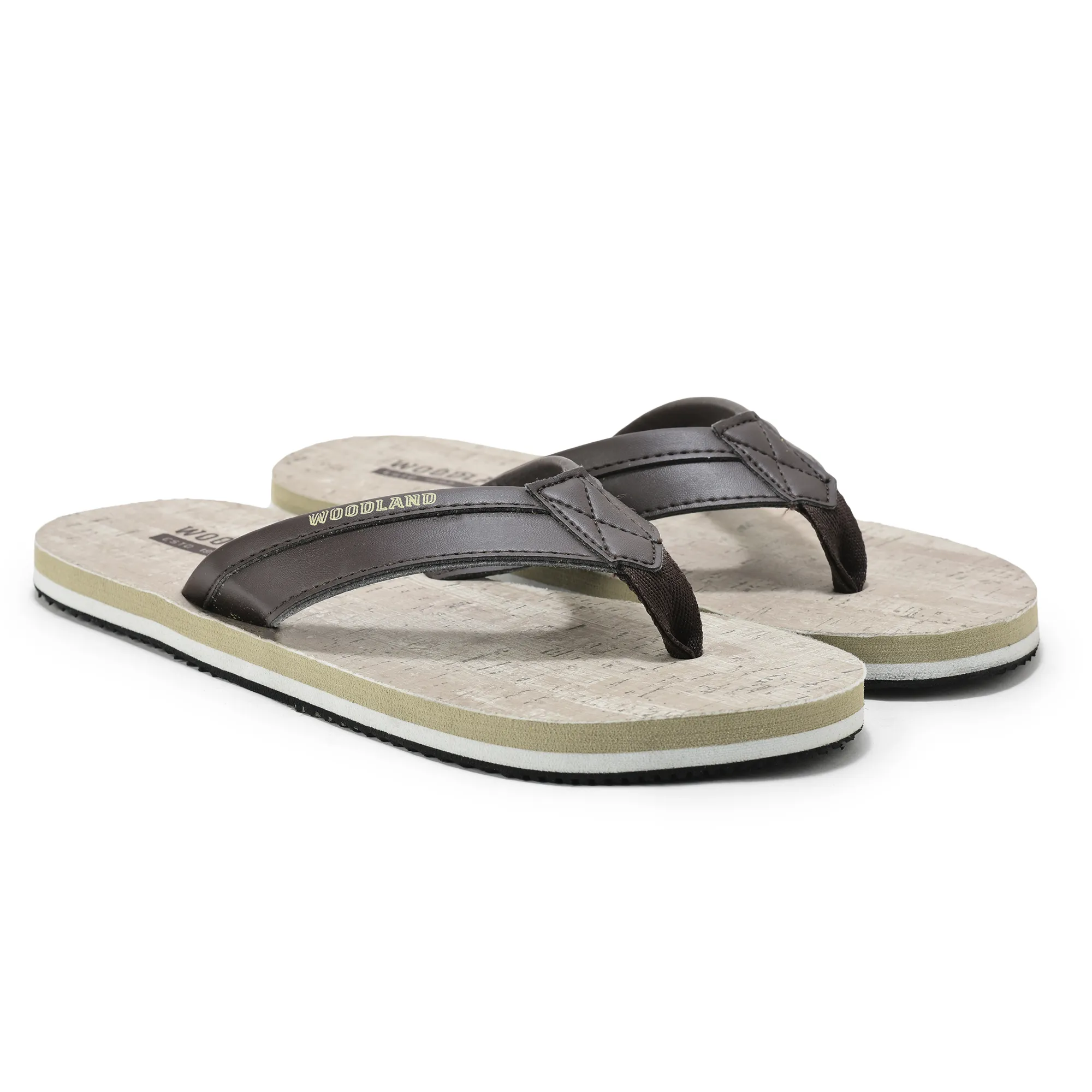 Men Beige Comfort EVA Flip Flops - Thumbnail 8