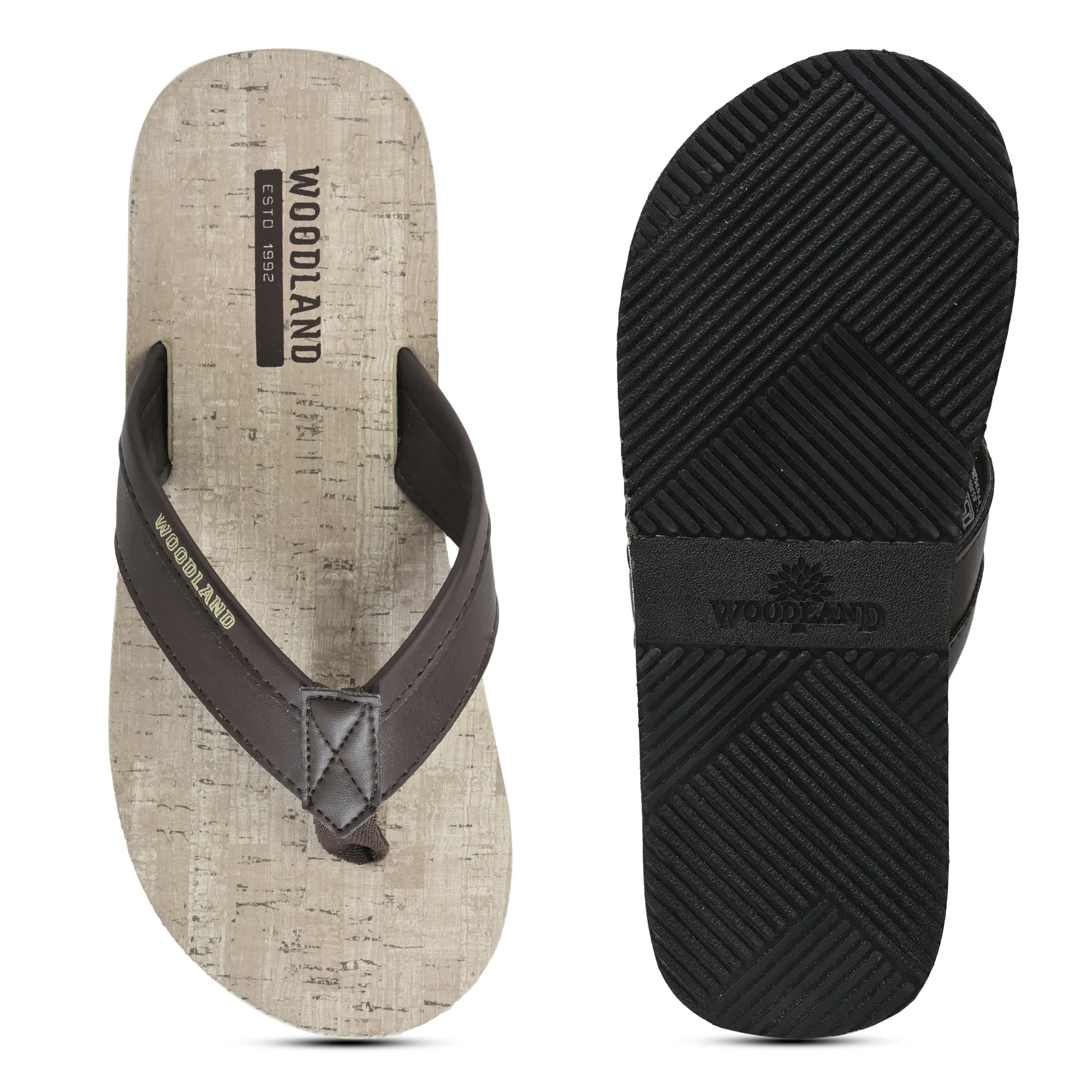 Men Beige Comfort EVA Flip Flops - Thumbnail 9