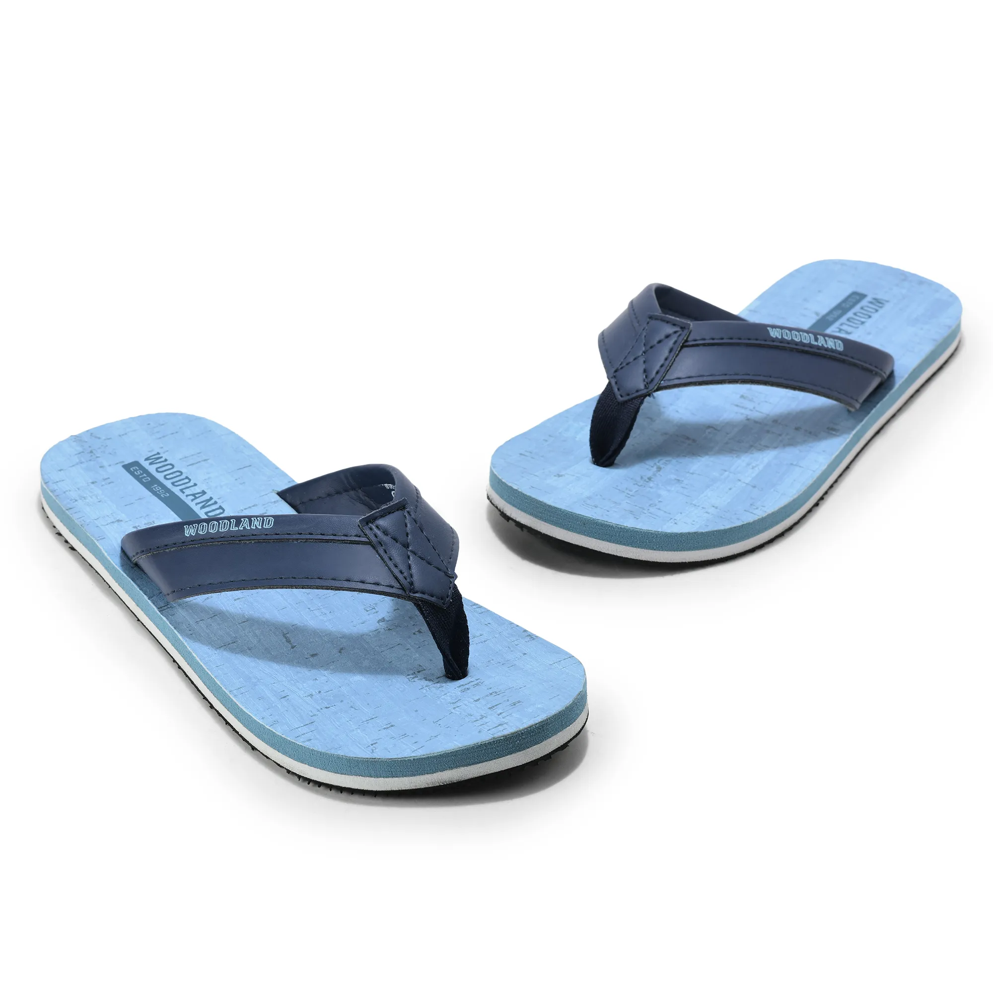 Men Blue Comfort EVA Flip Flops - Thumbnail 4