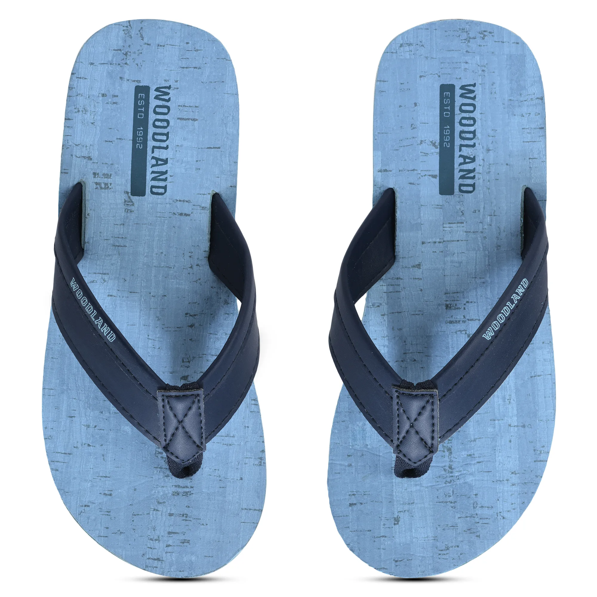 Men Blue Comfort EVA Flip Flops - Thumbnail 5