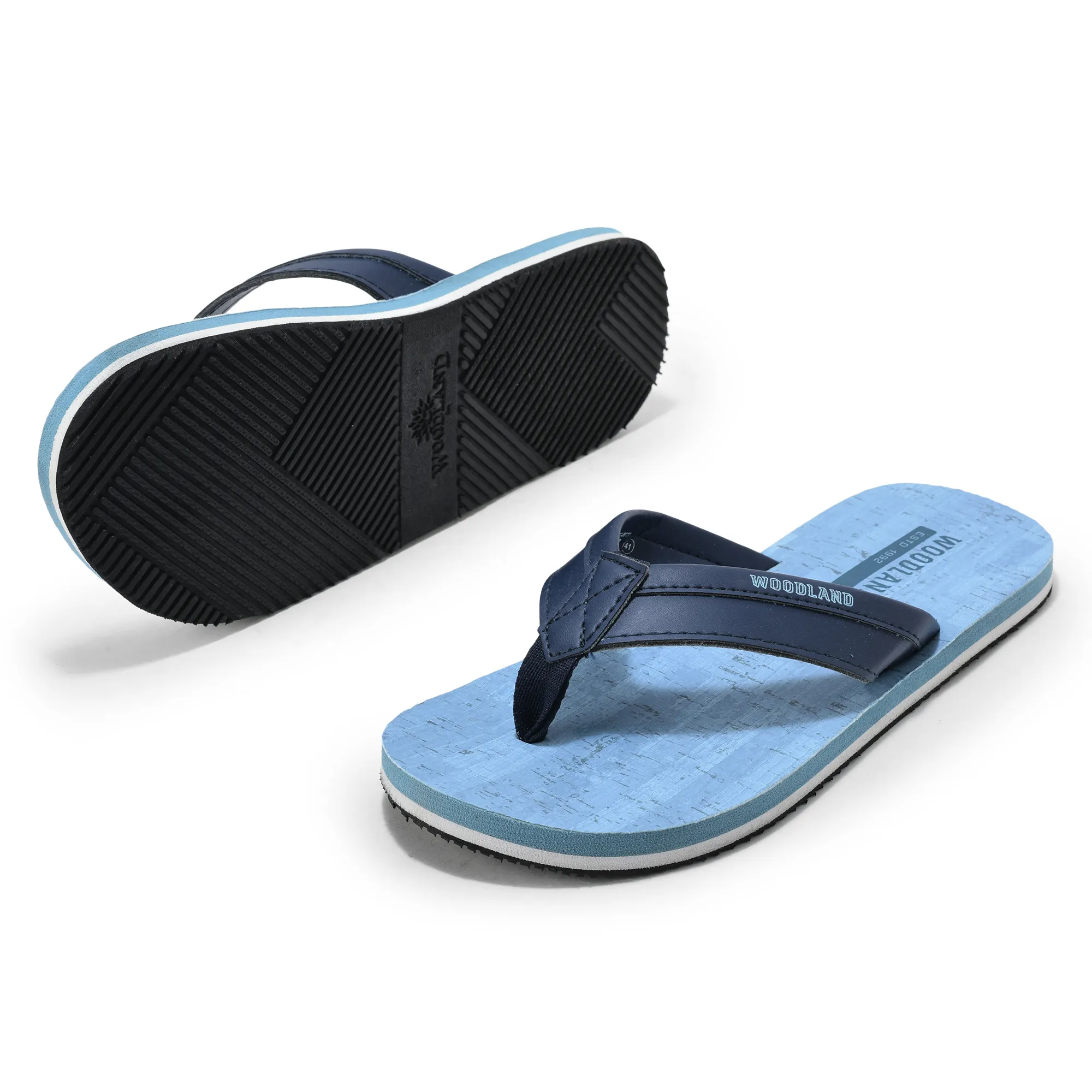 Men Blue Comfort EVA Flip Flops - Thumbnail 6