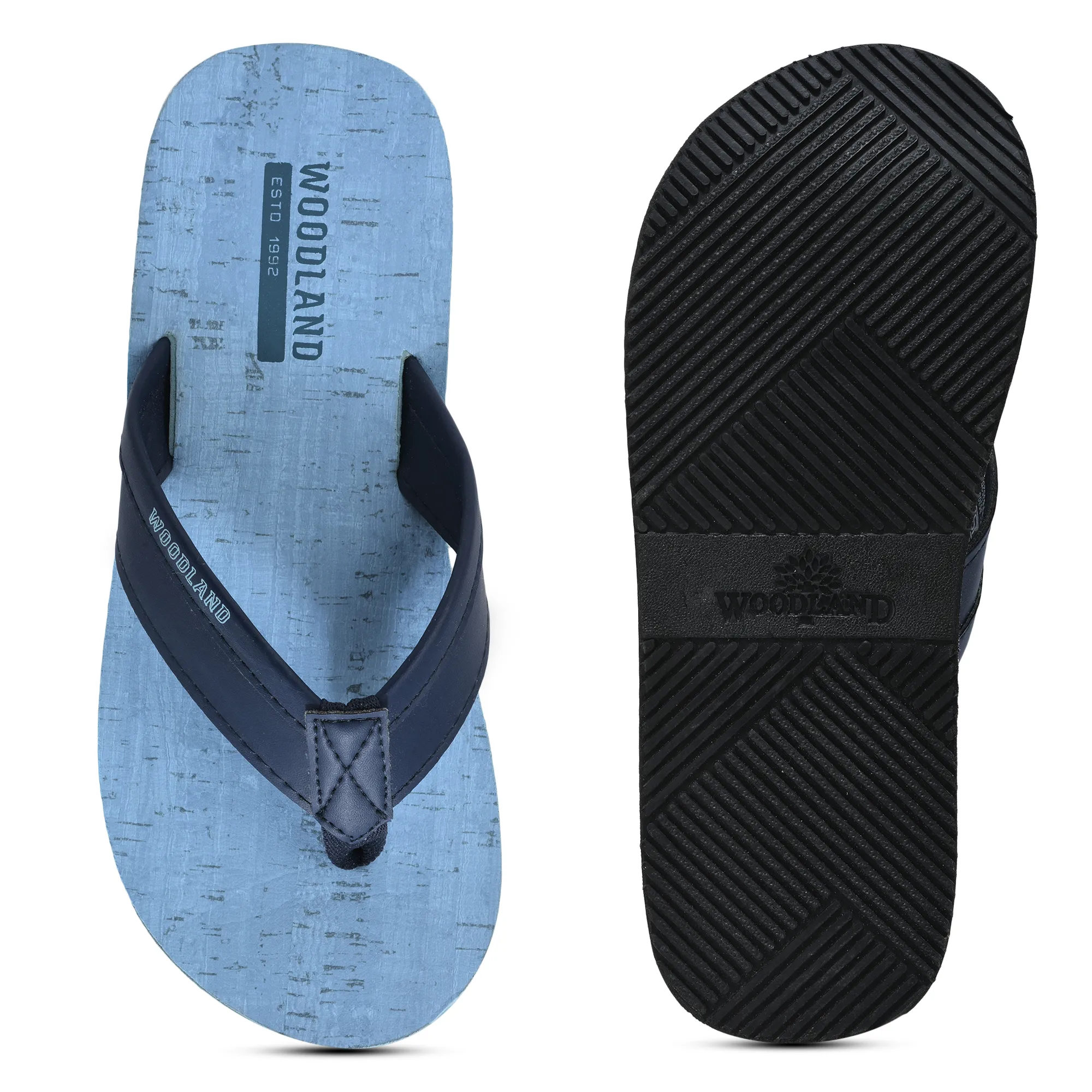 Men Blue Comfort EVA Flip Flops - Thumbnail 9