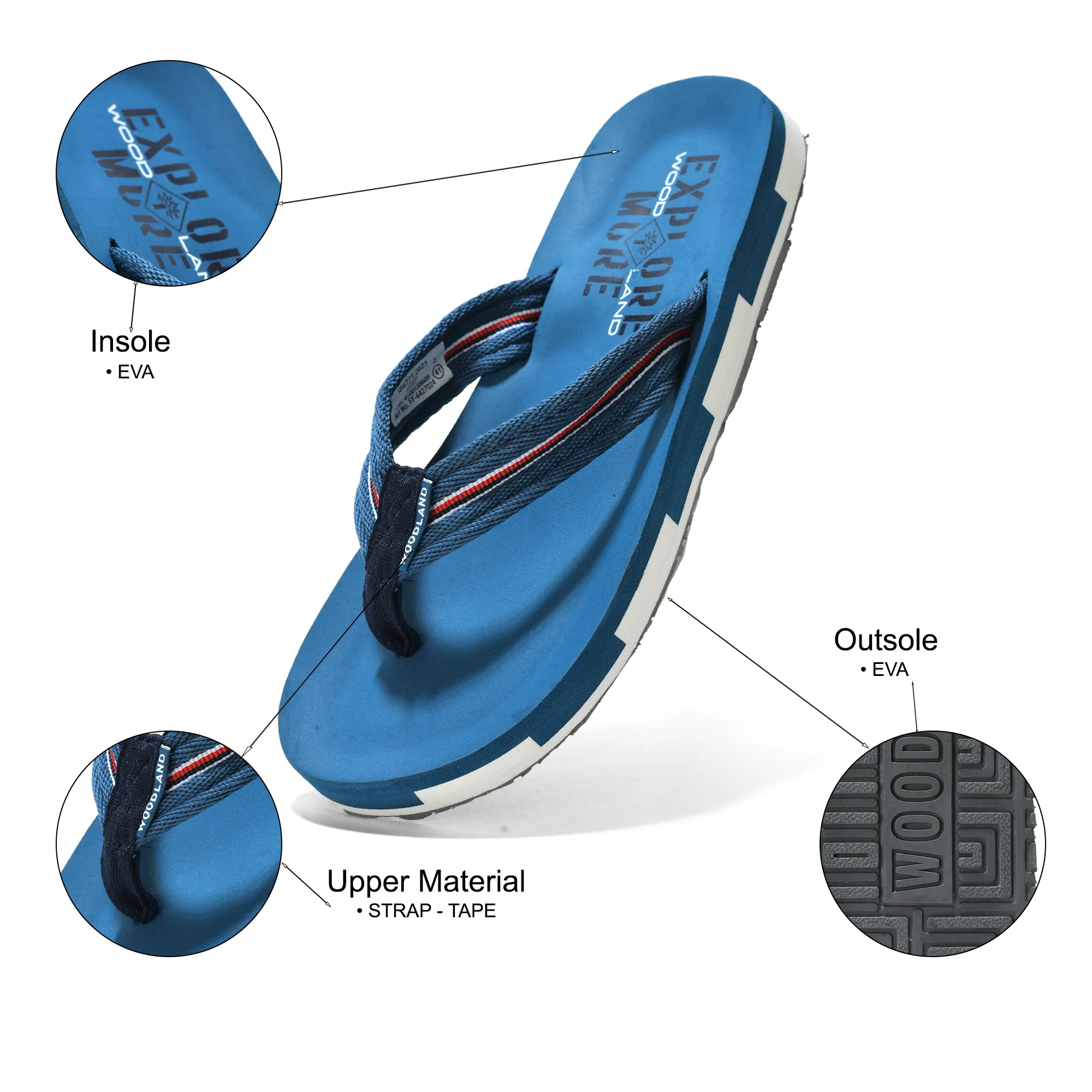 Blue Slipper Flip Flops For Men 5