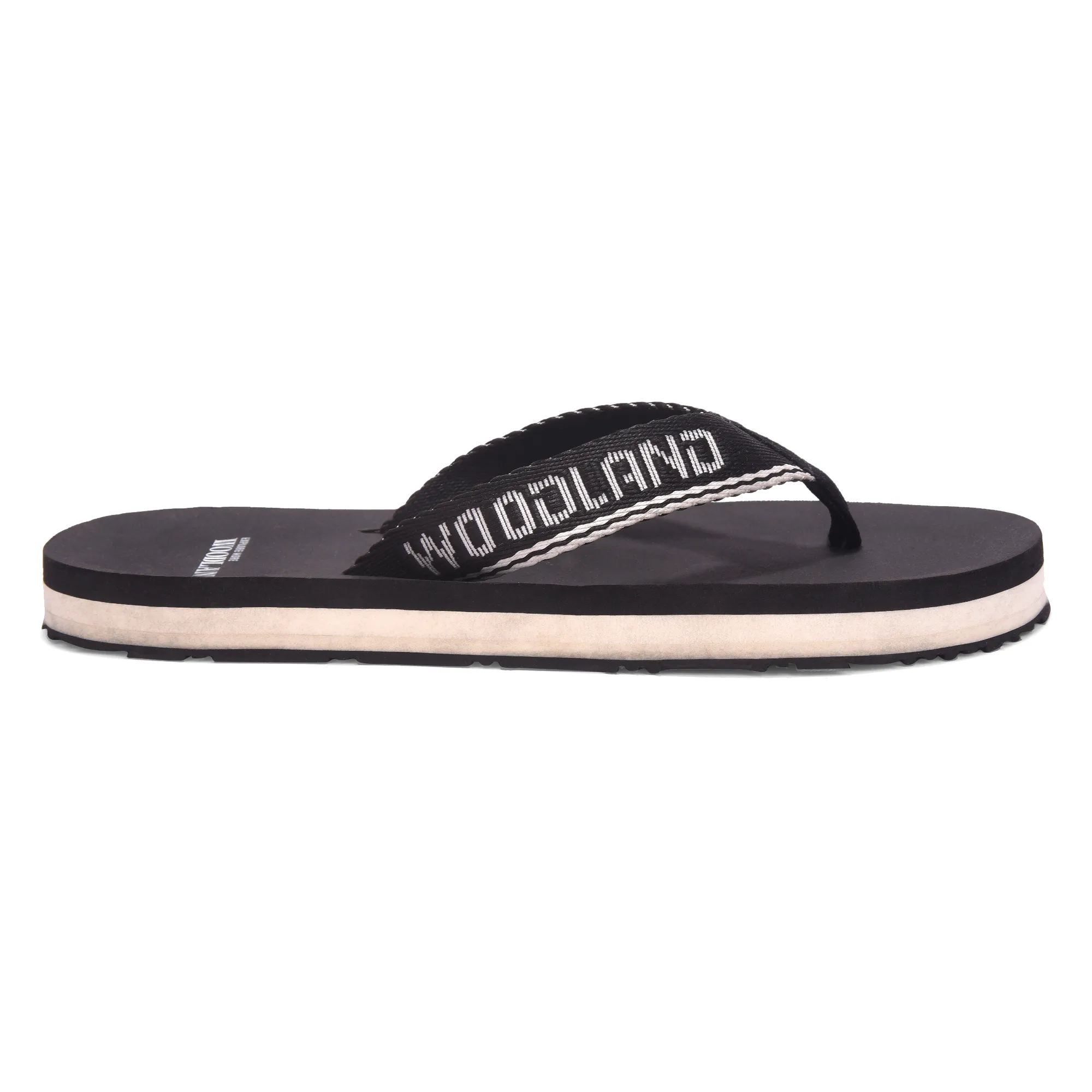 Woodland Men’s Black Lightweight Casual Flip Flops - Thumbnail 2