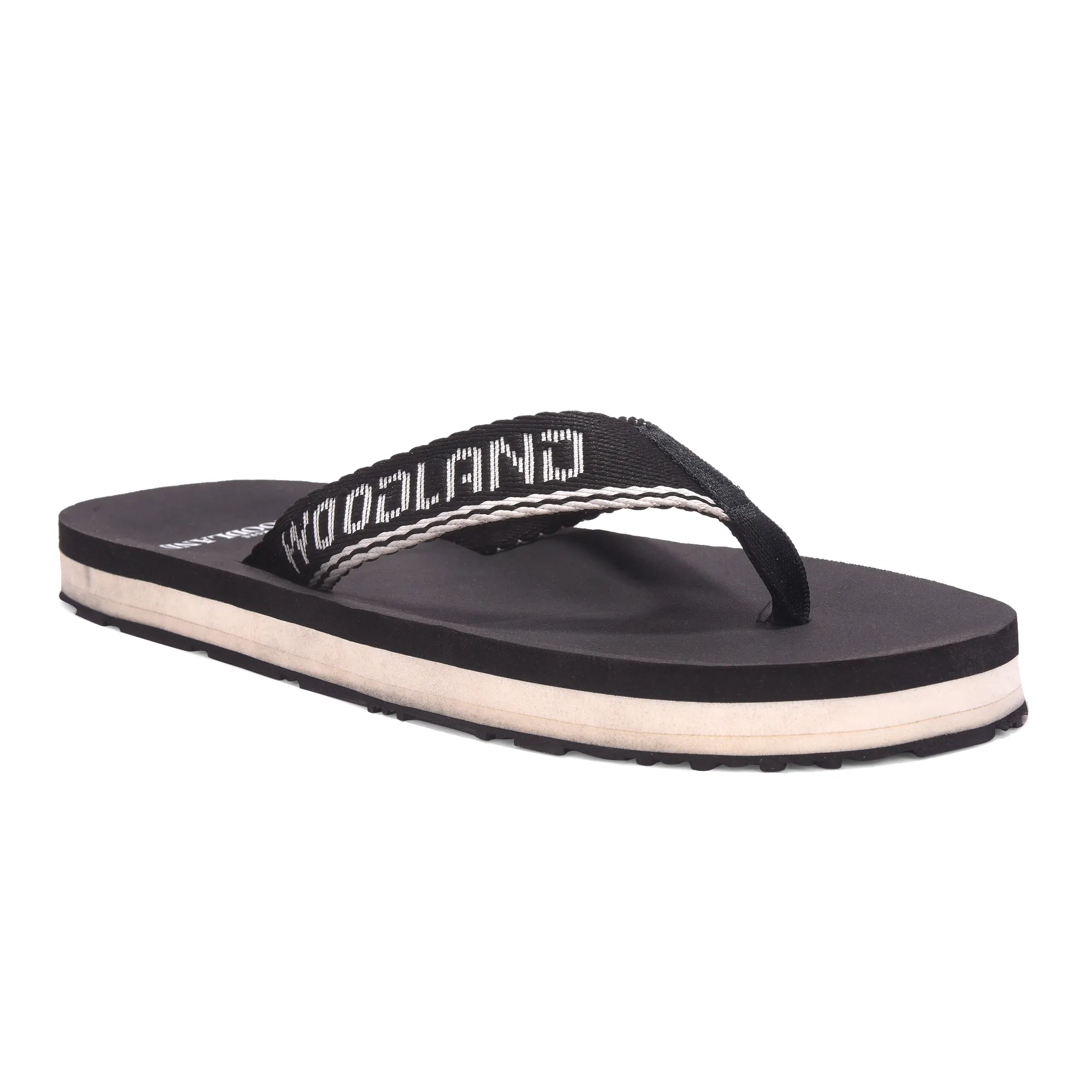 Woodland Men’s Black Lightweight Casual Flip Flops - Thumbnail 3