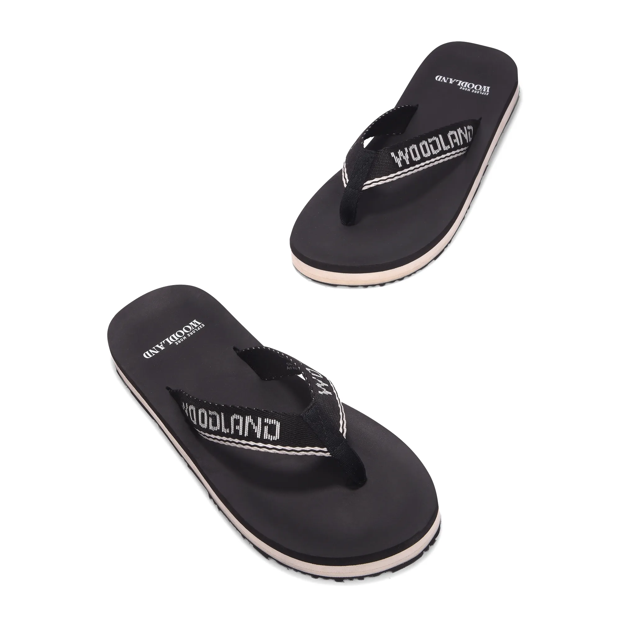 Woodland Men’s Black Lightweight Casual Flip Flops - Thumbnail 4