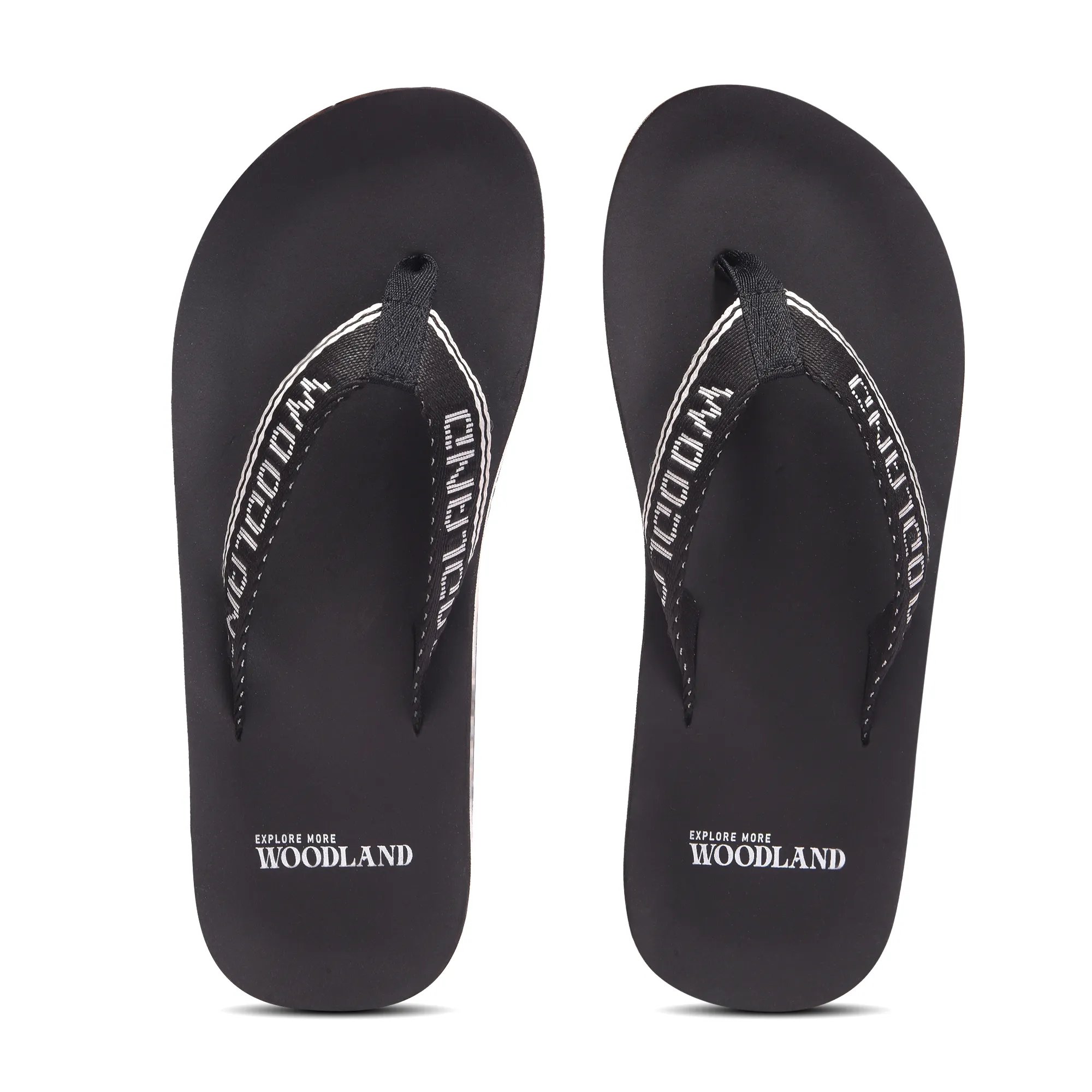 Woodland Men’s Black Lightweight Casual Flip Flops - Thumbnail 5