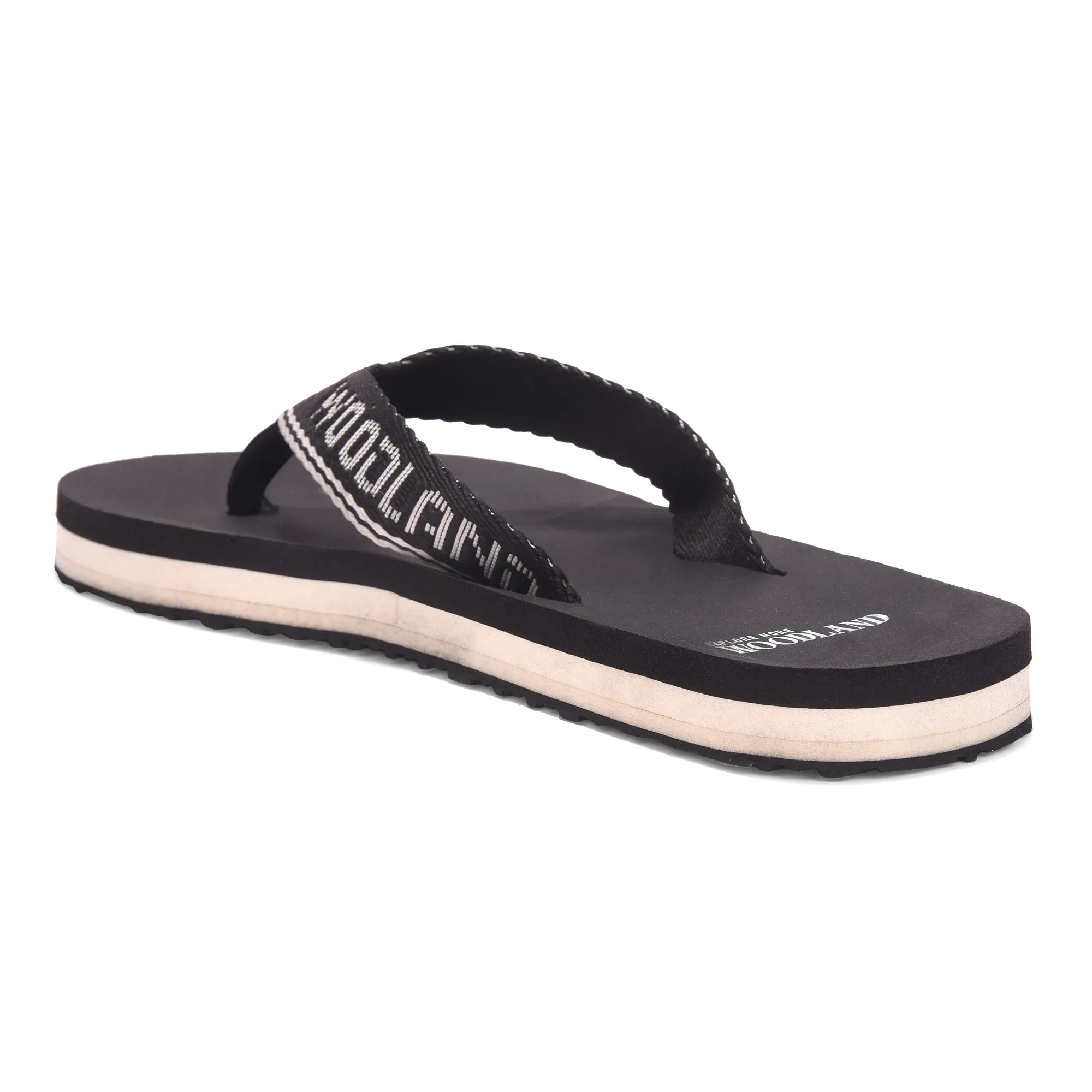 Woodland Men’s Black Lightweight Casual Flip Flops - Thumbnail 7