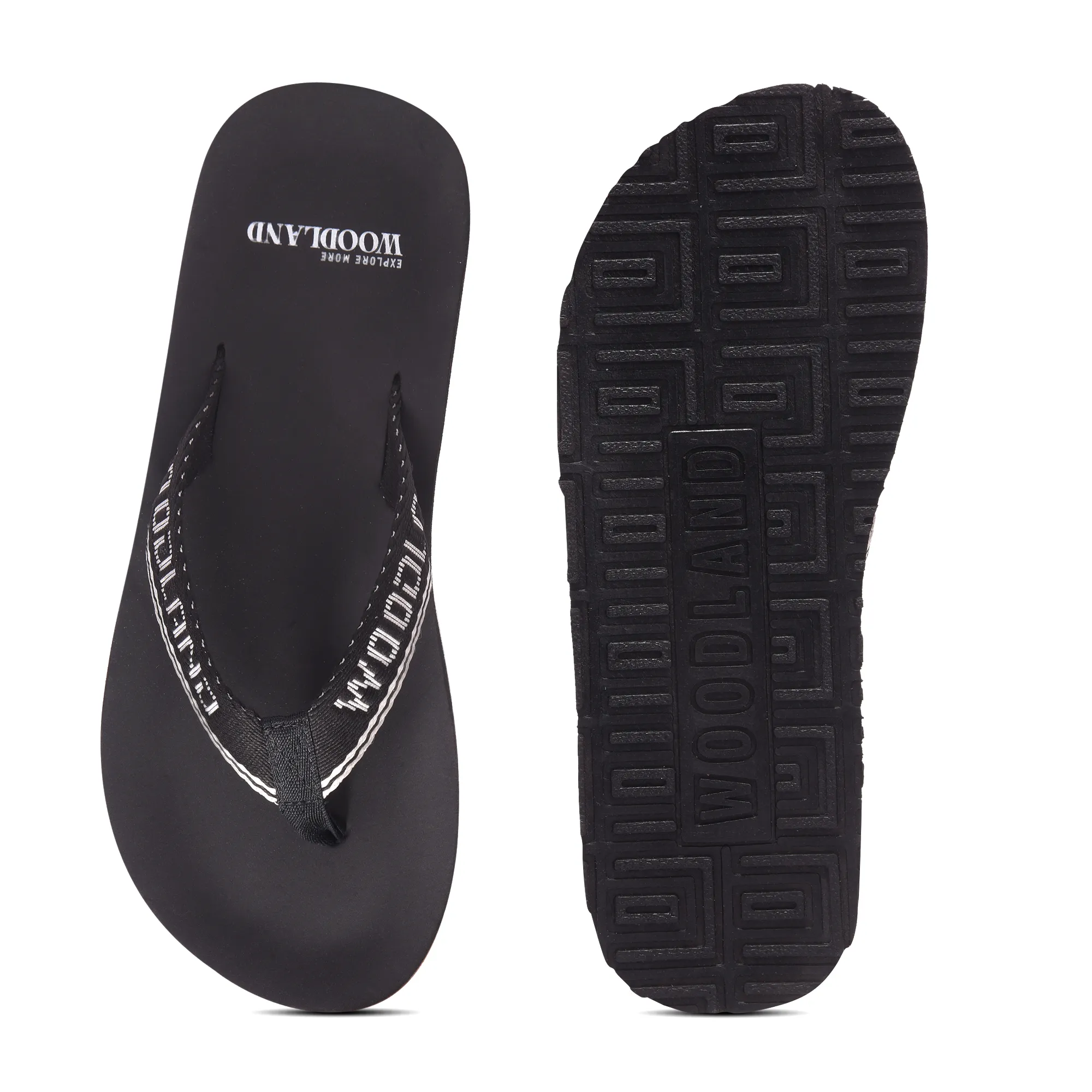 Woodland Men’s Black Lightweight Casual Flip Flops - Thumbnail 9