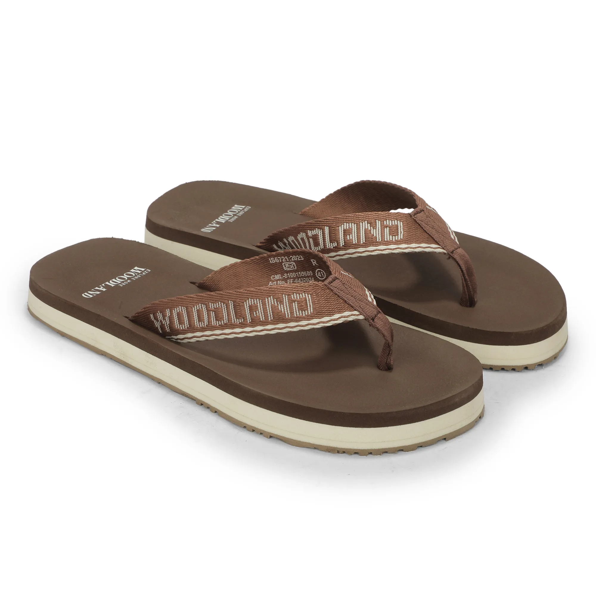 Woodland Men's Brown Lightweight Casual Flip Flops 9