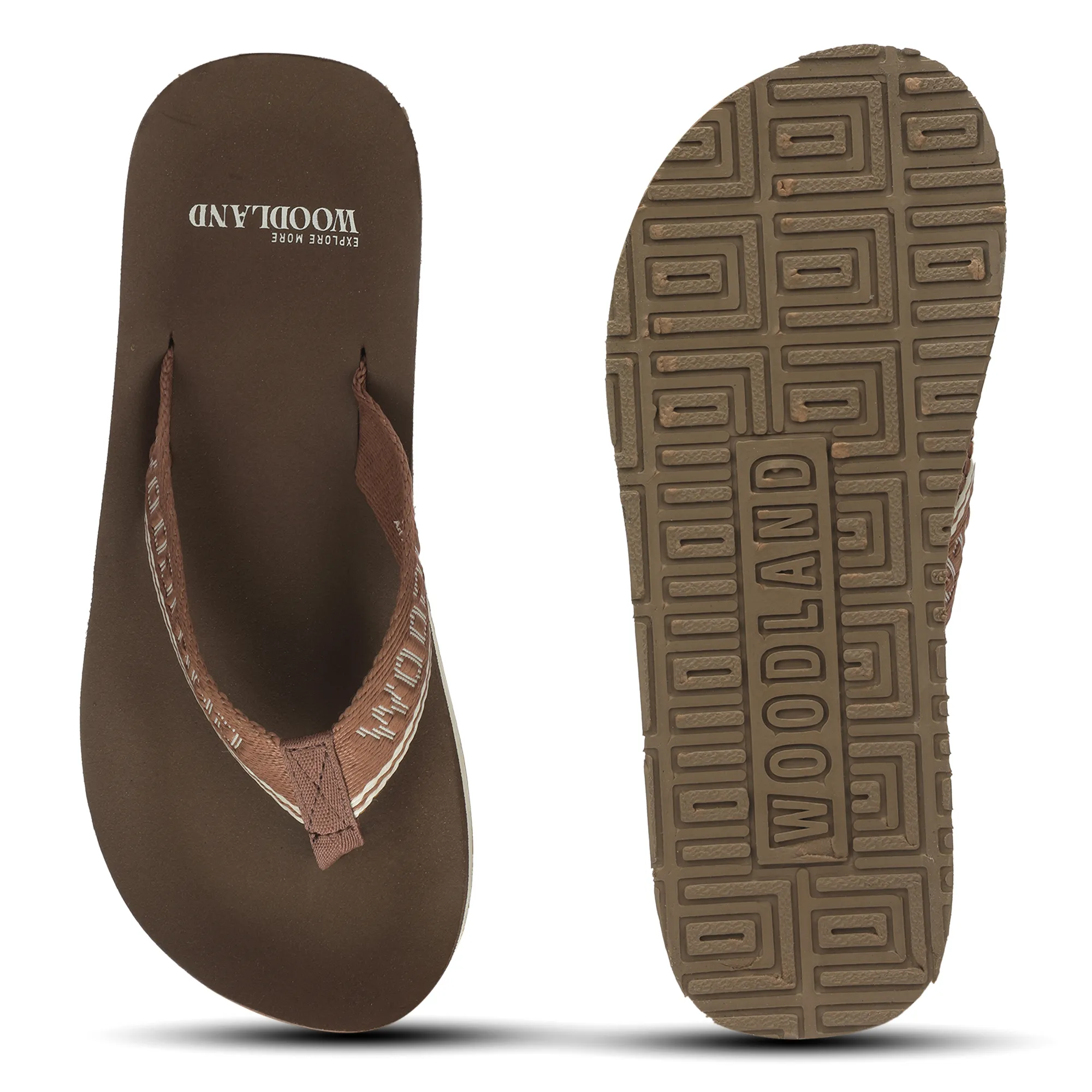 Woodland Men's Brown Lightweight Casual Flip Flops 10