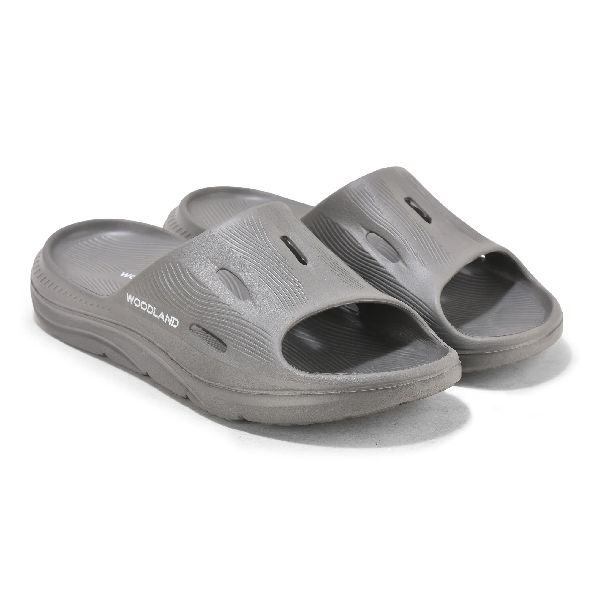 Woodland Grey Mens Slipper Slider - Thumbnail 7