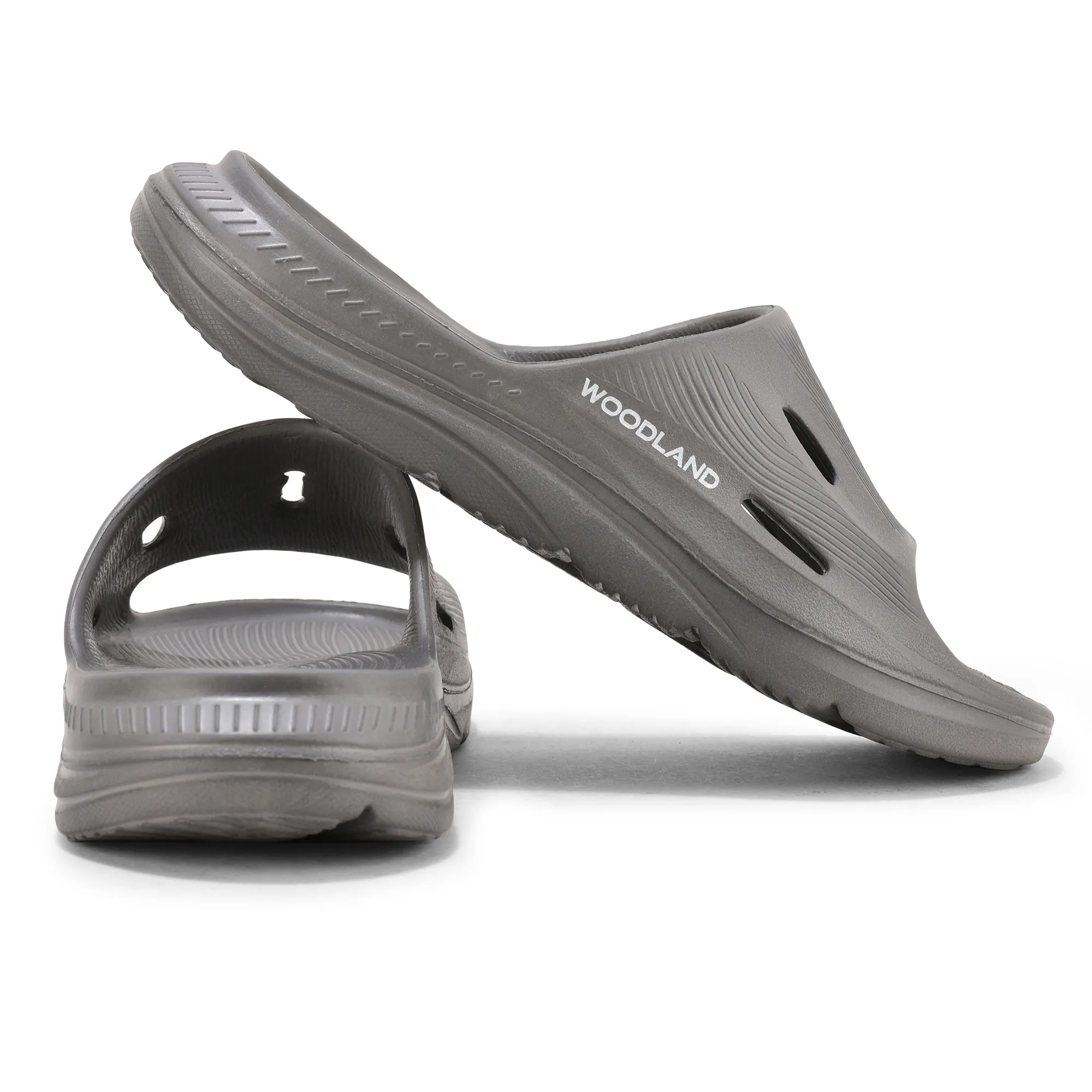 Woodland Grey Mens Slipper Slider - Thumbnail 11
