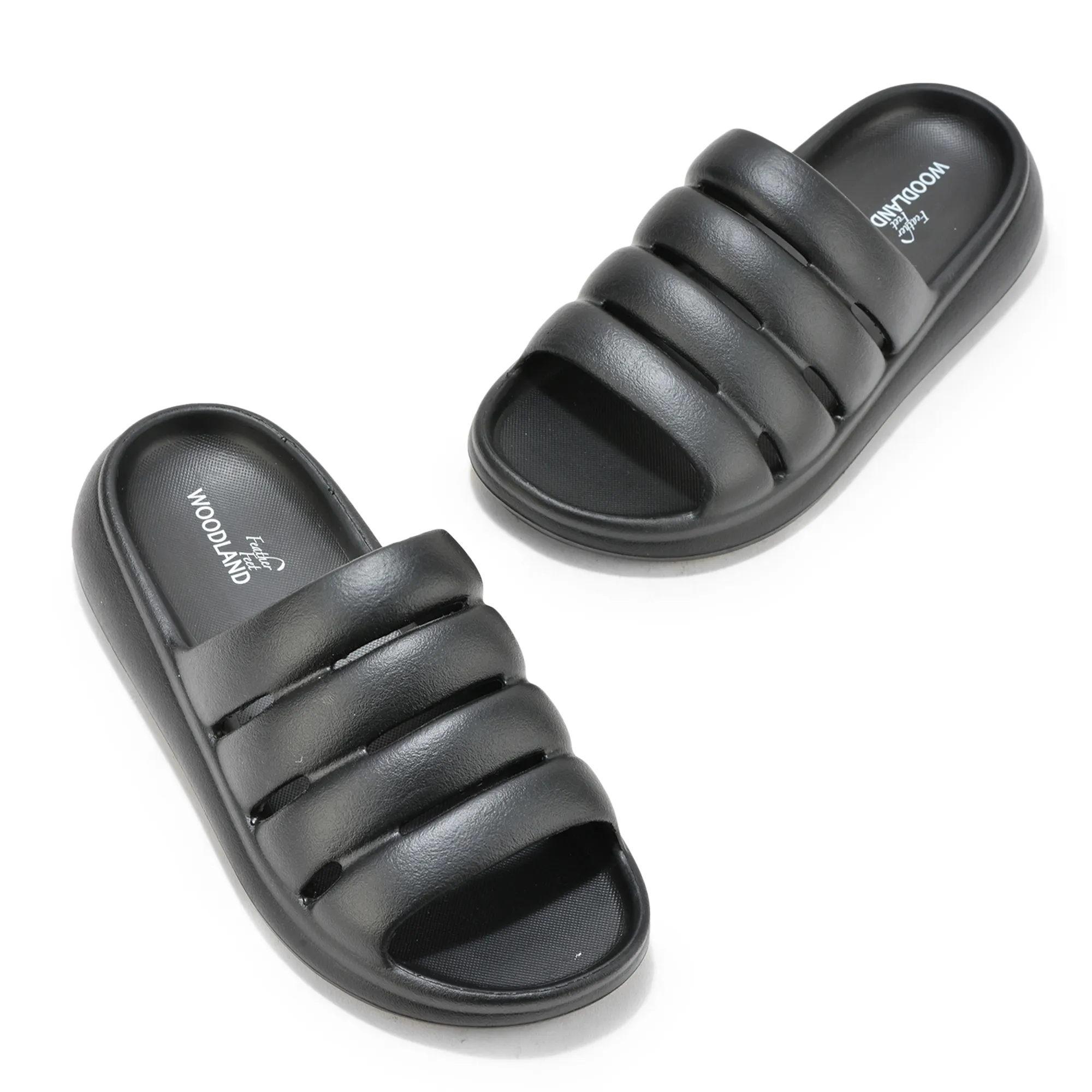 Black Woodland Men EVA Slider Slippers - Thumbnail 2