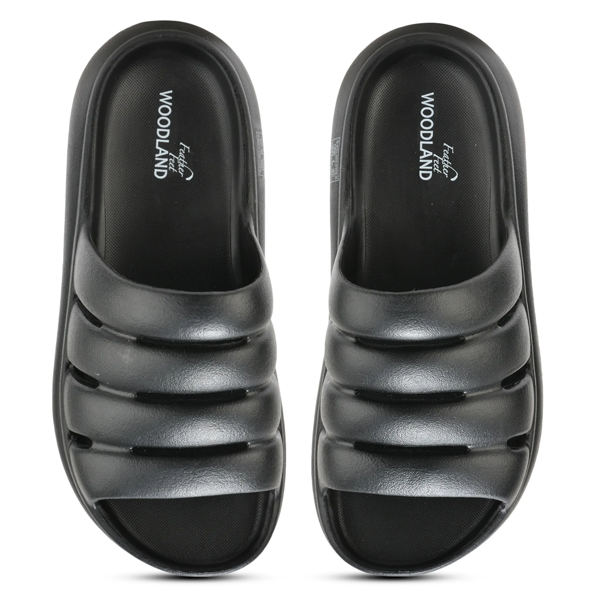 Black Woodland Men EVA Slider Slippers - Thumbnail 4