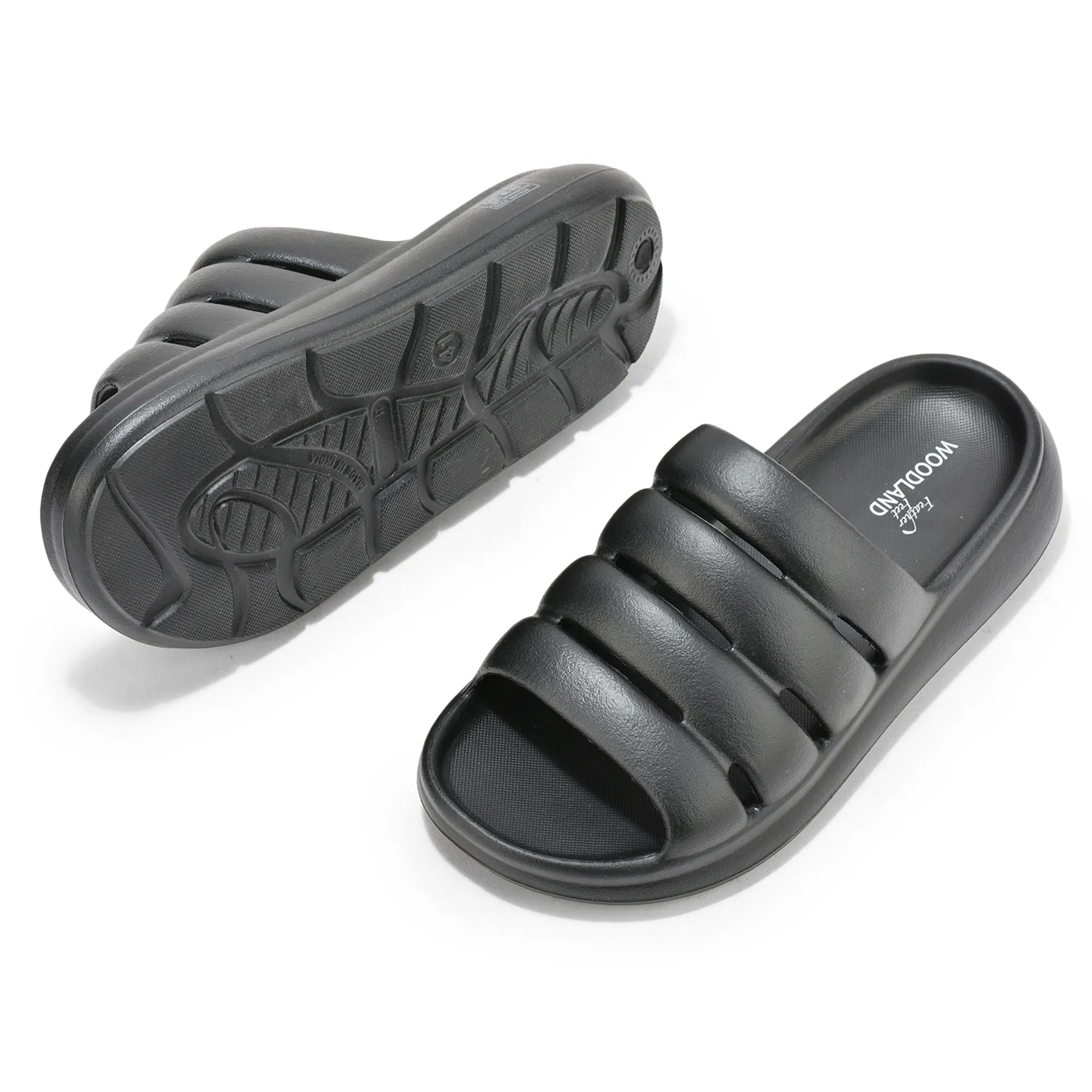 Black Woodland Men EVA Slider Slippers - Thumbnail 5