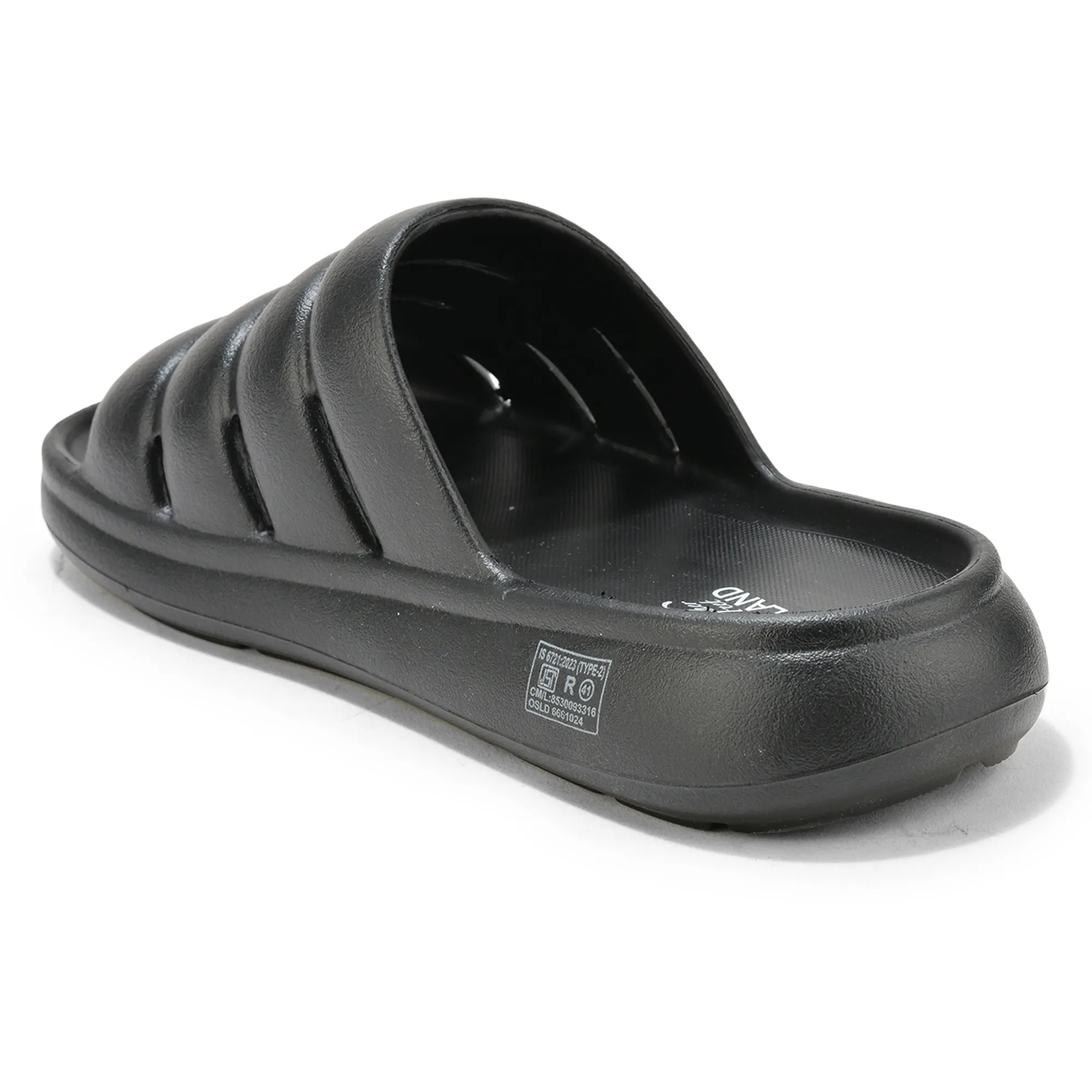 Black Woodland Men EVA Slider Slippers - Thumbnail 6