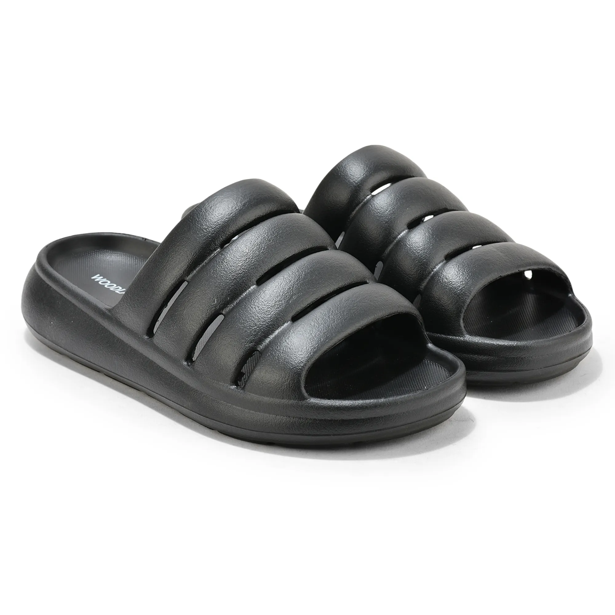 Black Woodland Men EVA Slider Slippers - Thumbnail 7