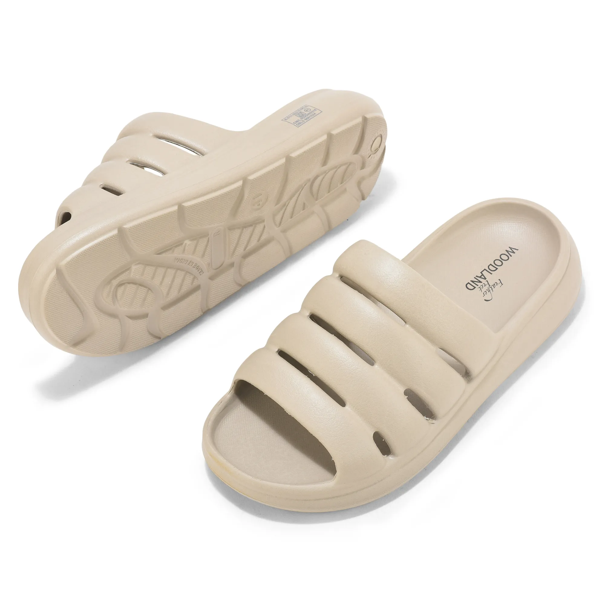 Taupe Woodland Men EVA Slider Slippers - Thumbnail 5
