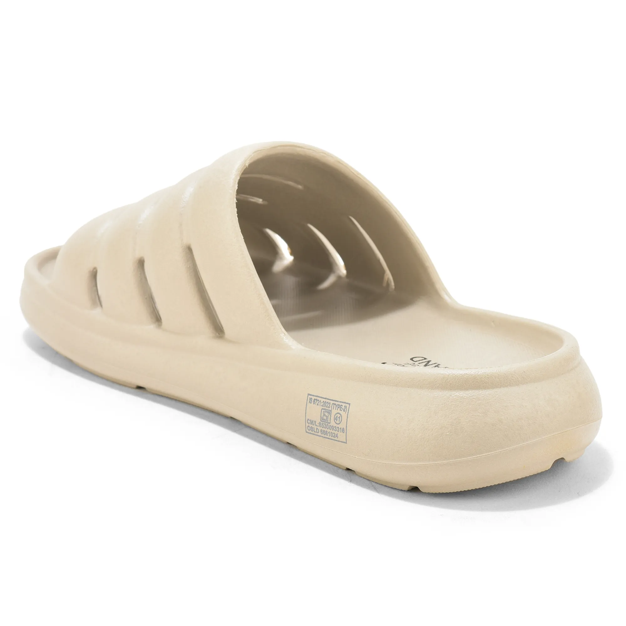 Taupe Woodland Men EVA Slider Slippers - Thumbnail 6