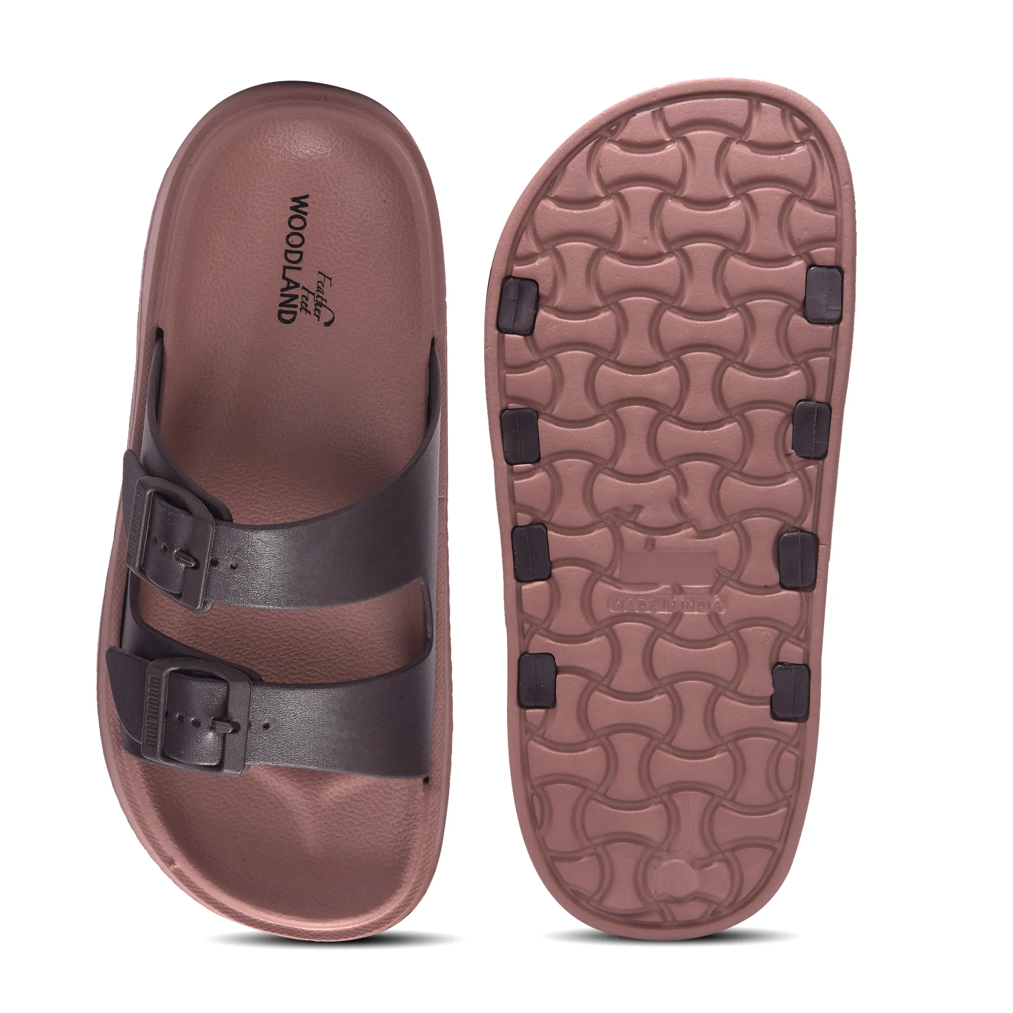 Woodland Men’s Dark Brown Lightweight Daily Slide Slippers - Thumbnail 9