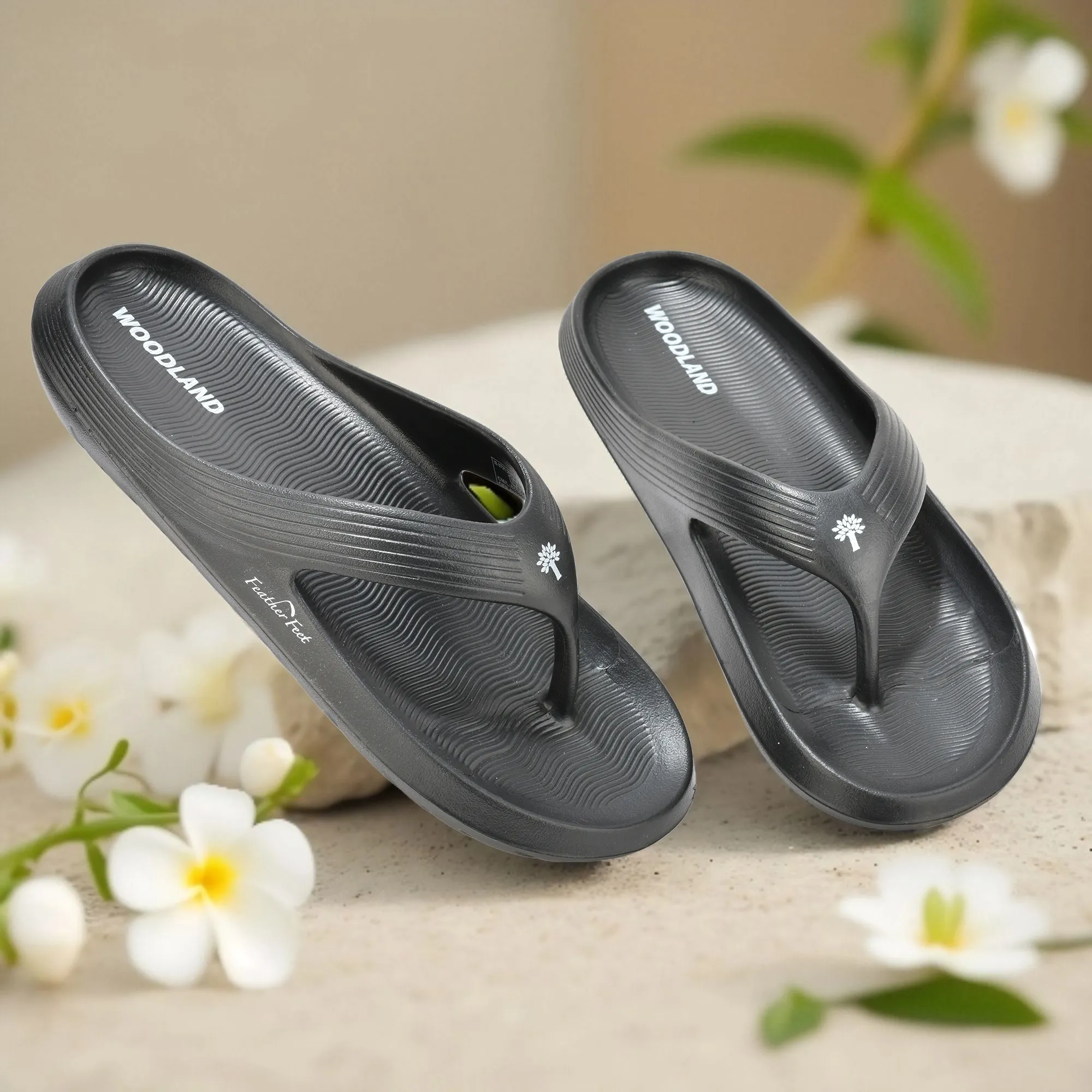 Woodland Men Black EVA Slipper Flip-Flops - Thumbnail 9