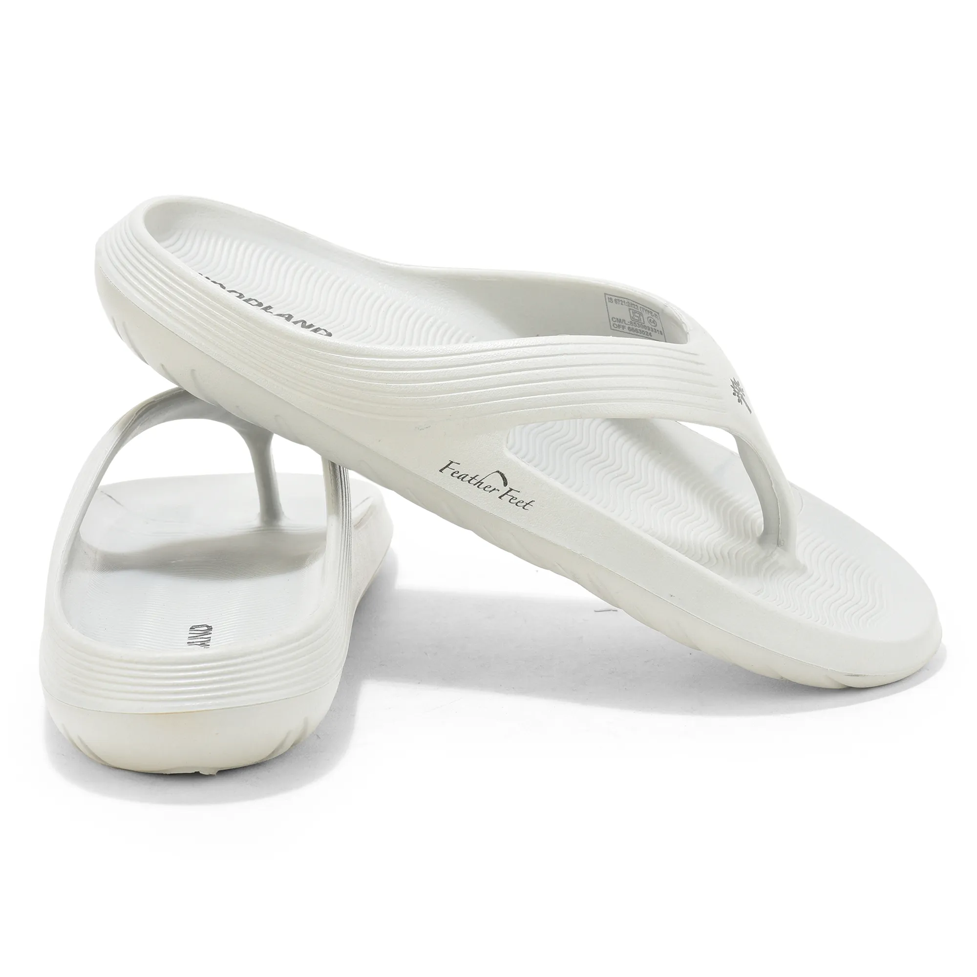 Woodland Men Light Grey EVA Slipper Flip-Flops - Thumbnail 10