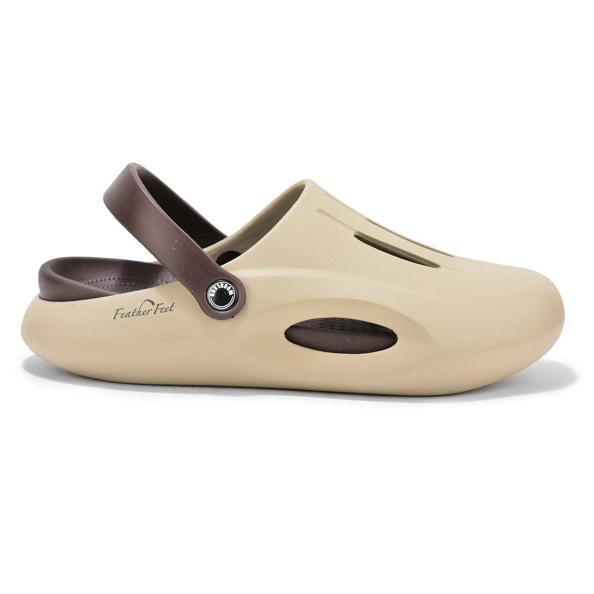 Woodland Men Khaki Slider Slippers - Image 1