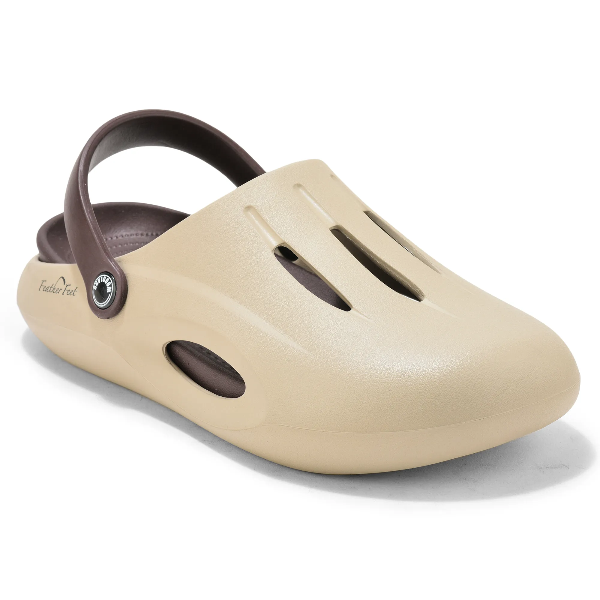 Woodland Men Khaki Slider Slippers - Thumbnail 3