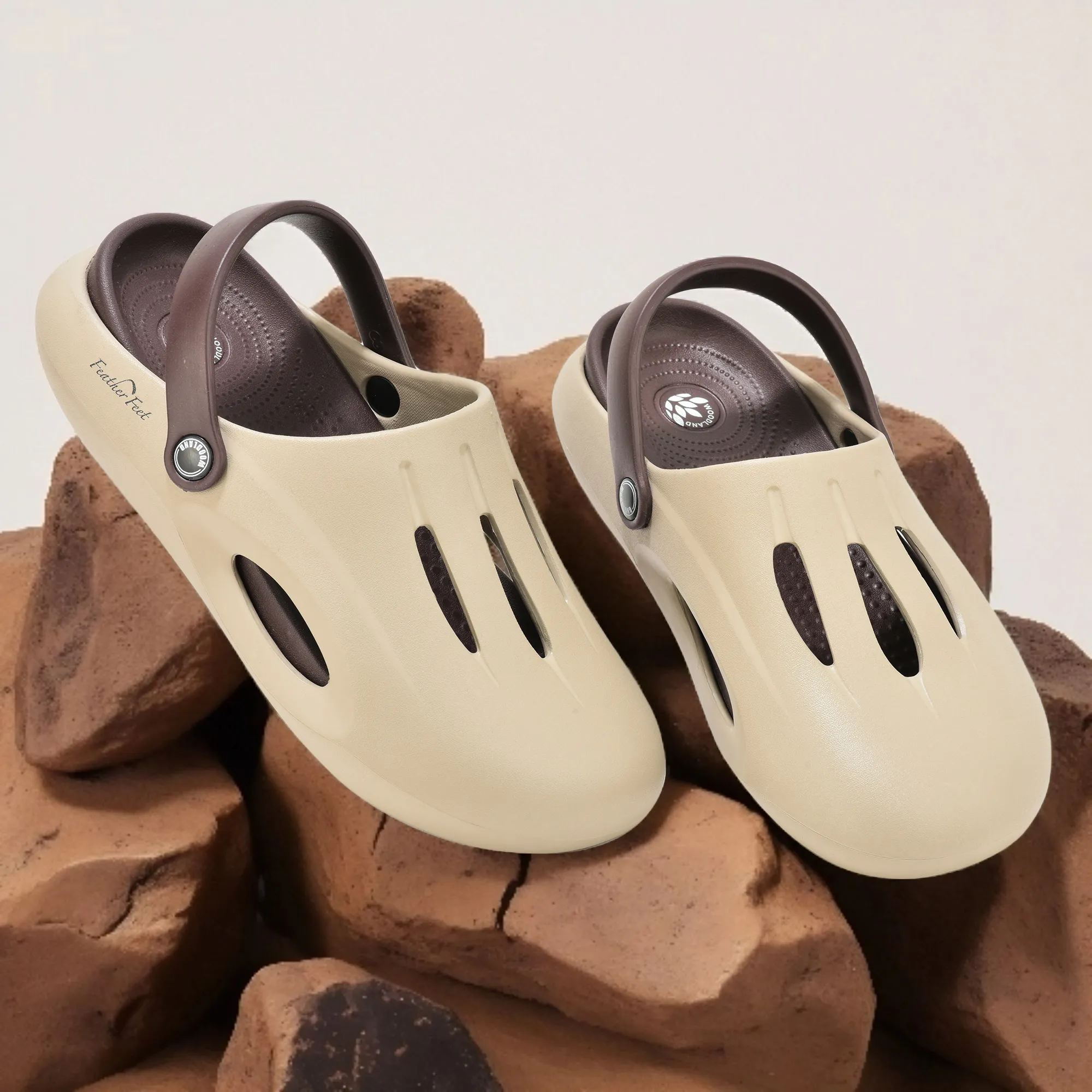 Woodland Men Khaki Slider Slippers - Thumbnail 9
