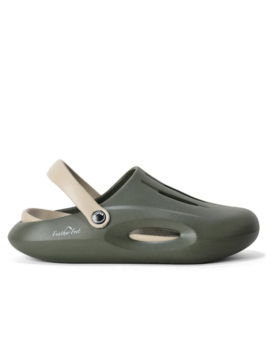 Woodland Men Olive Slider Slippers - Thumbnail 2