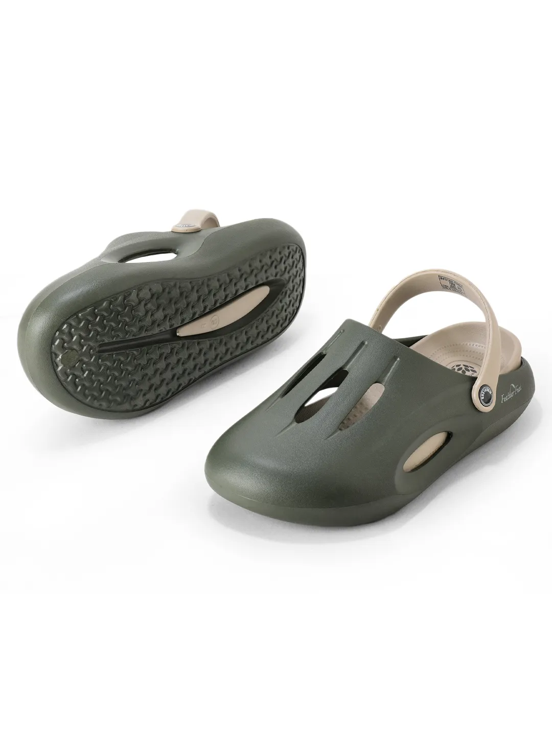 Woodland Men Olive Slider Slippers - Thumbnail 6