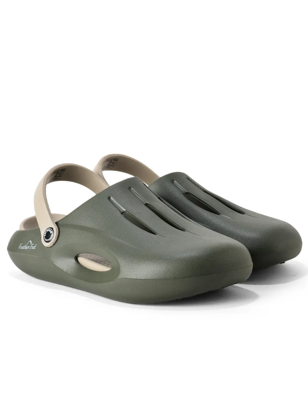 Woodland Men Olive Slider Slippers - Thumbnail 8