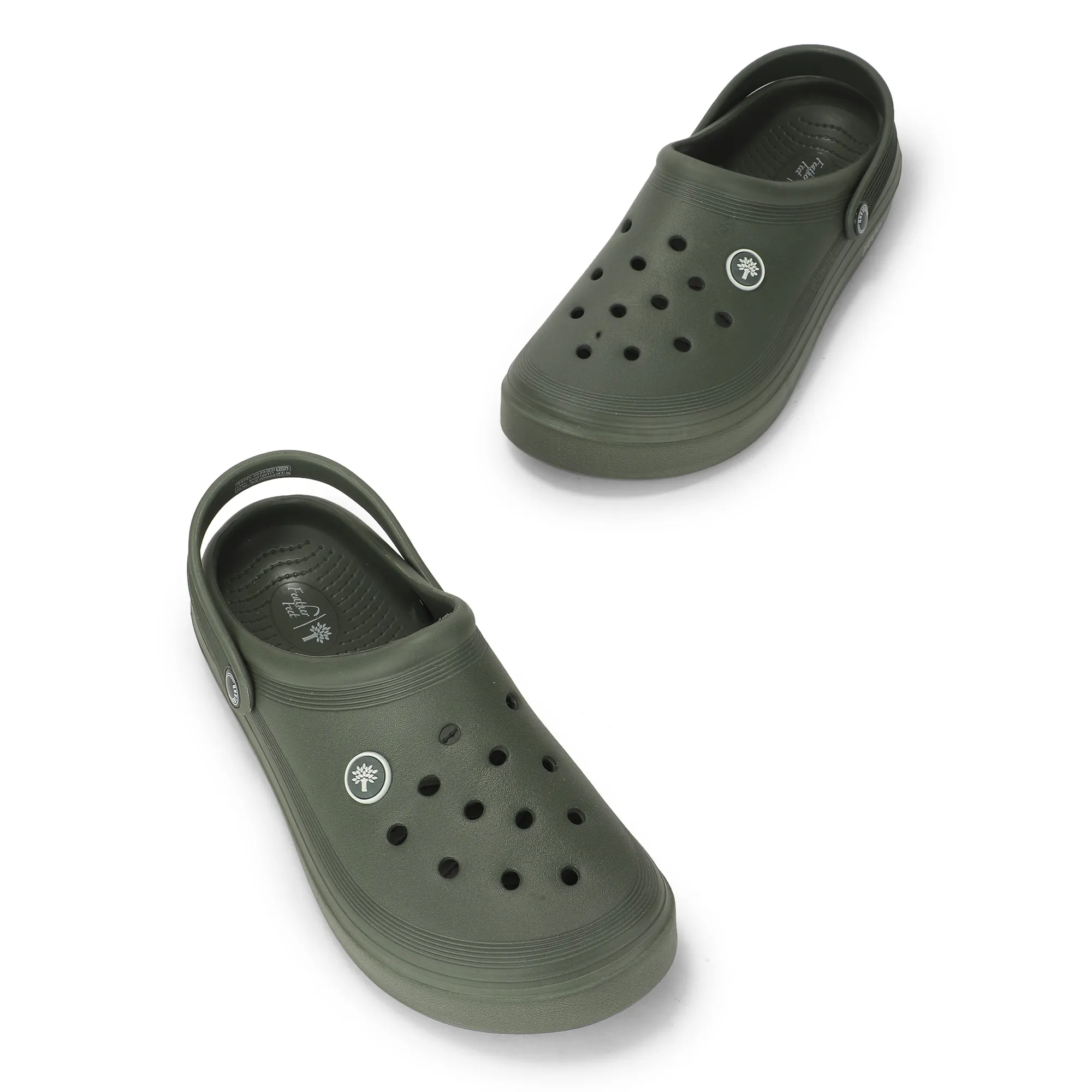 Olive Green  Slippers Sliders For Men - Thumbnail 4