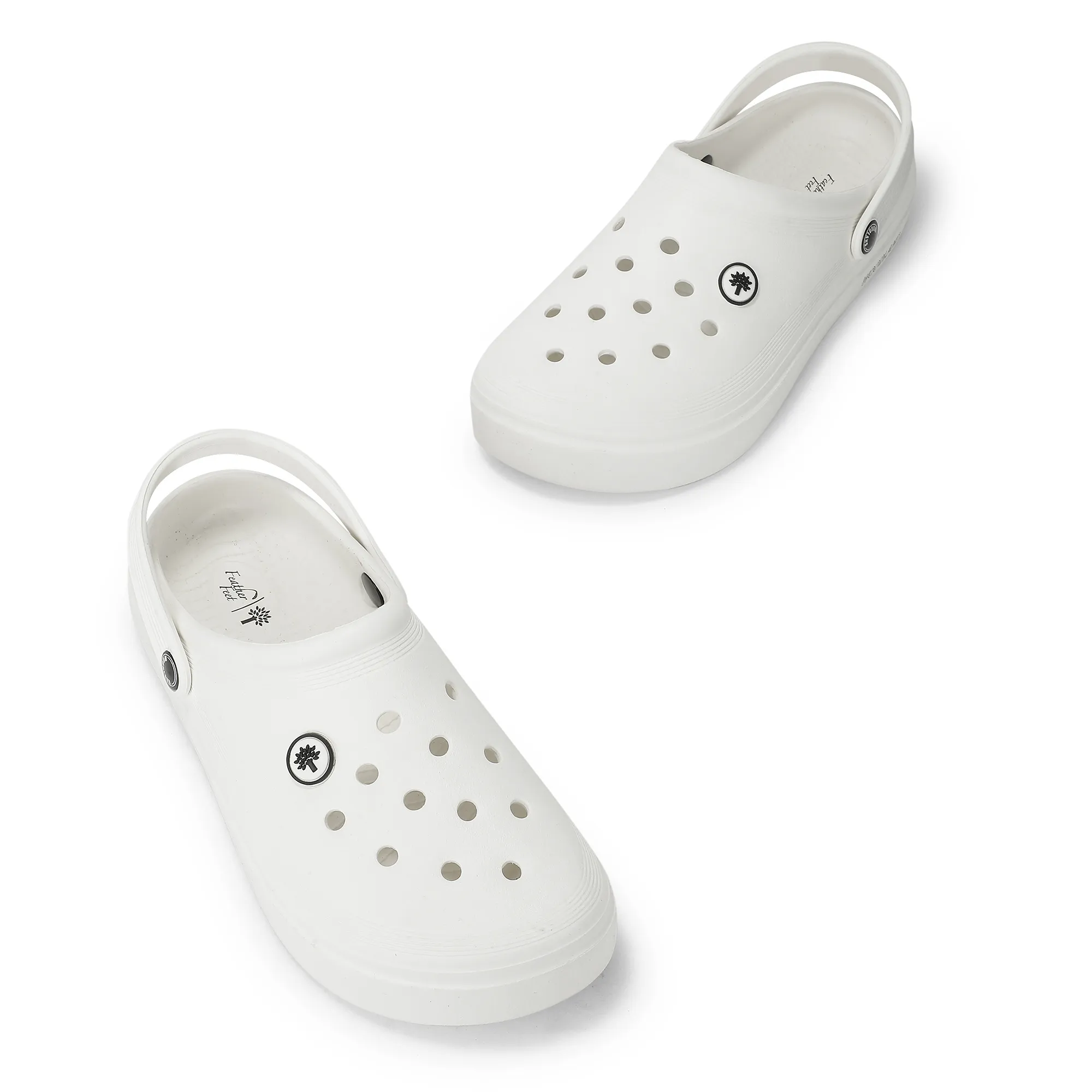 White Slippers Sliders For Men - Thumbnail 4