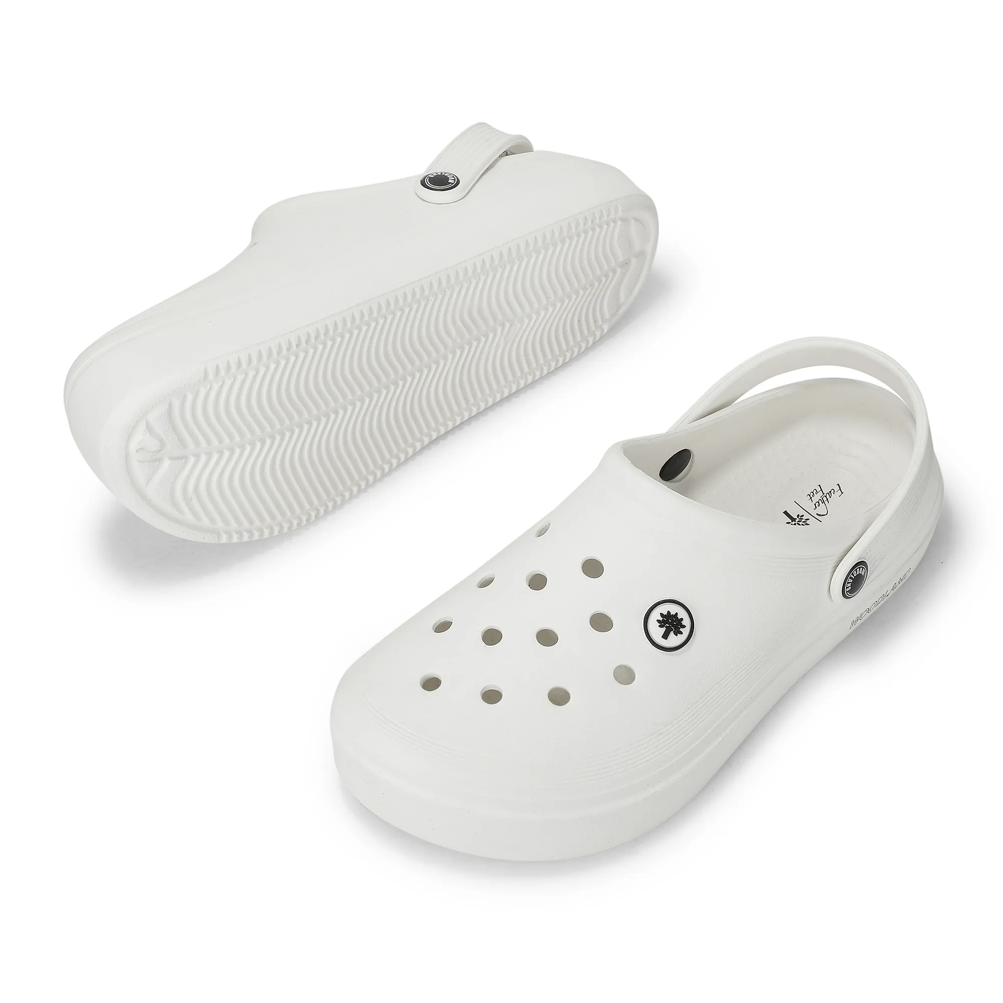 White Slippers Sliders For Men - Thumbnail 6