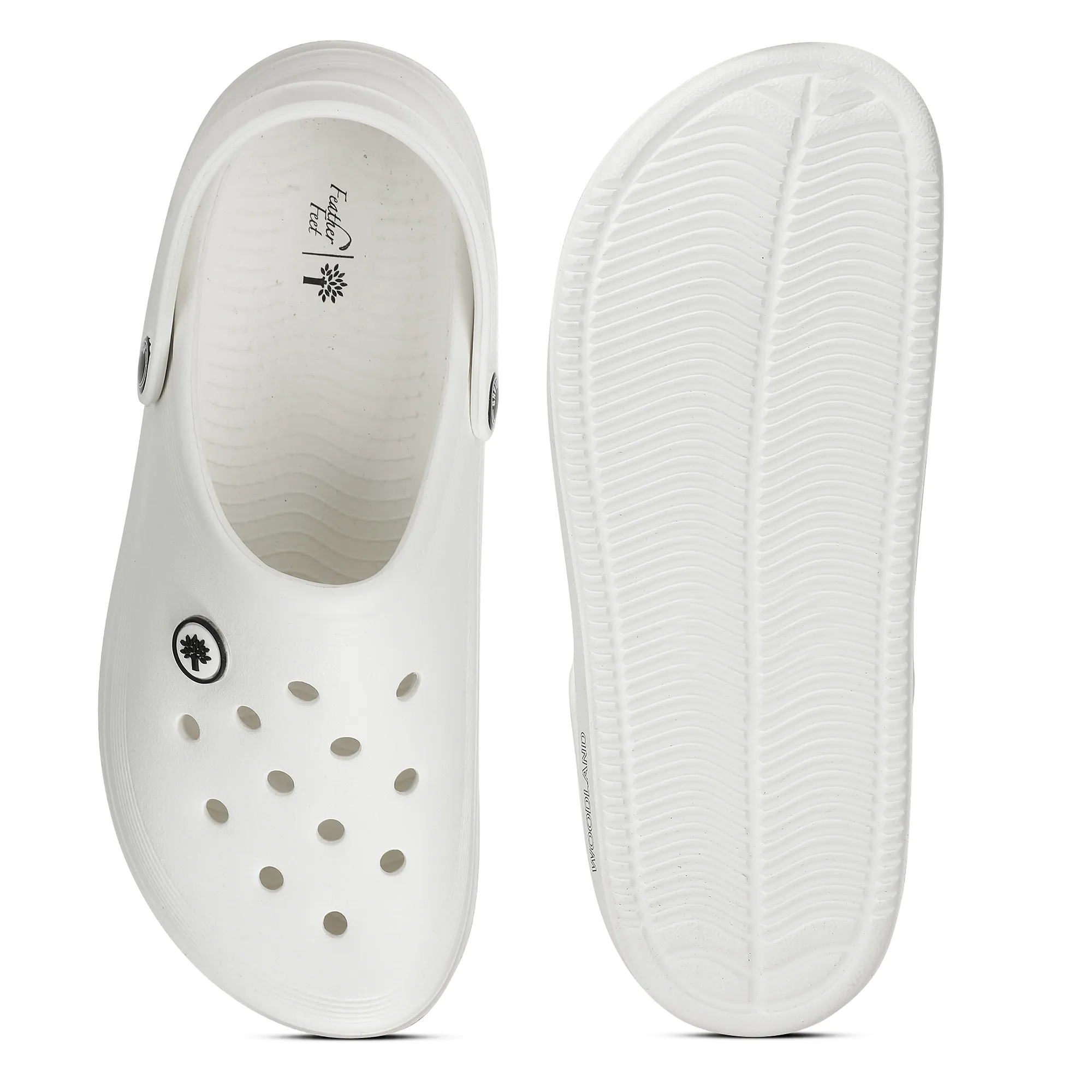 White Slippers Sliders For Men - Thumbnail 9