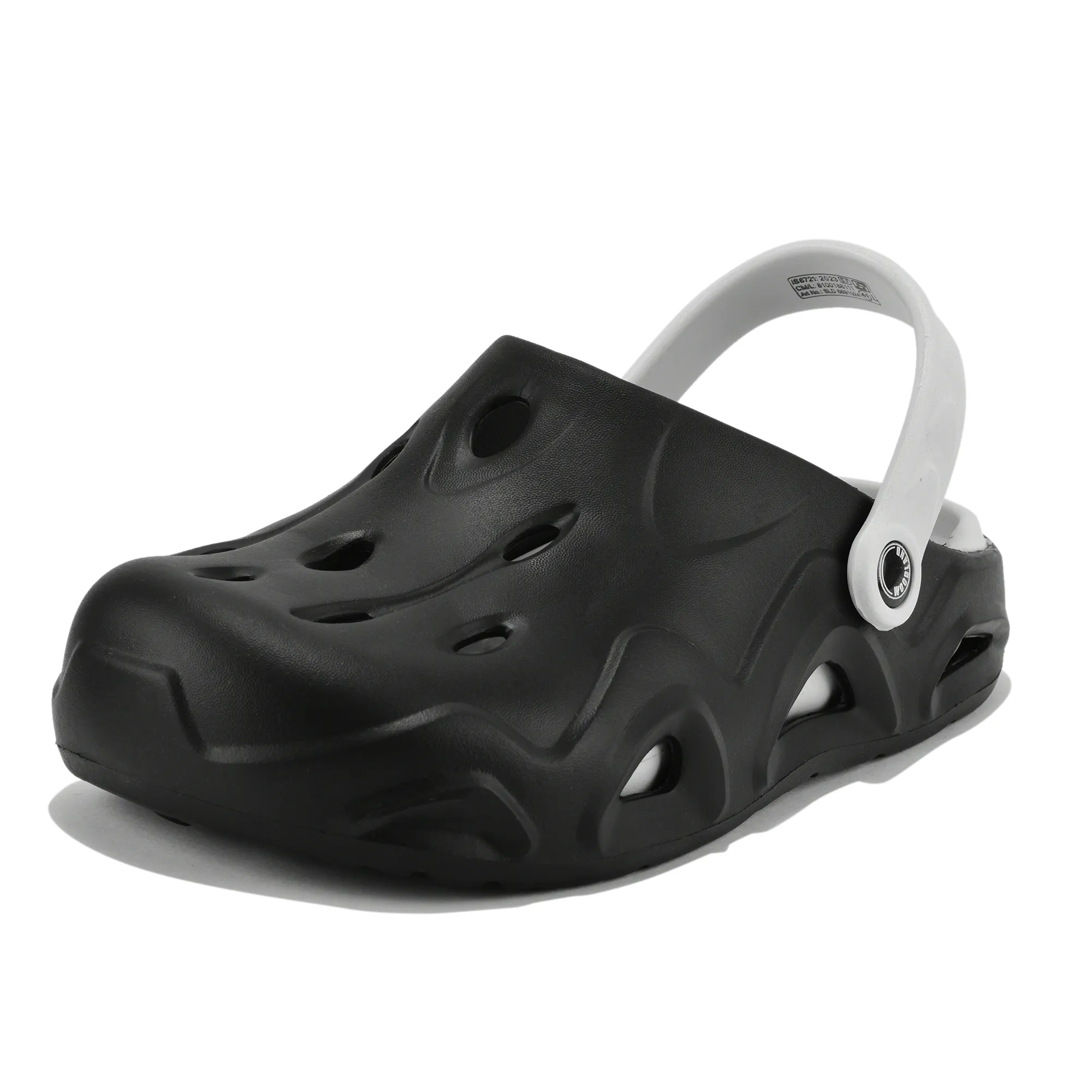 Woodland Black/Lgrey Eva Mens Sliper Slider  12
