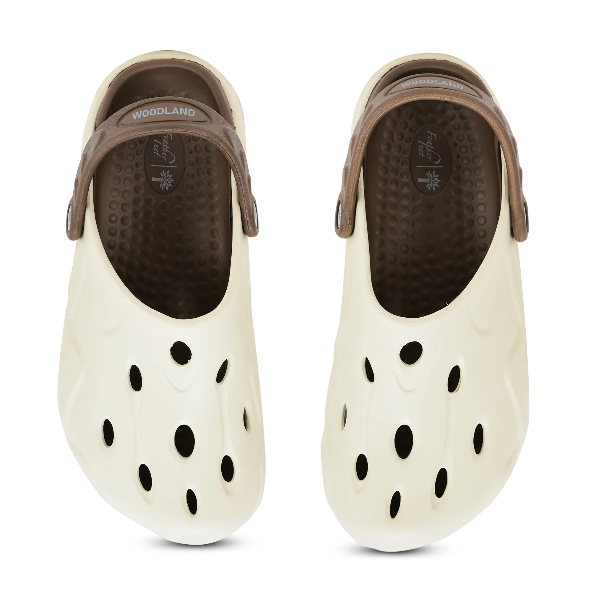 Woodland OWhite/Brown Eva Mens Sliper Slider  - Thumbnail 5