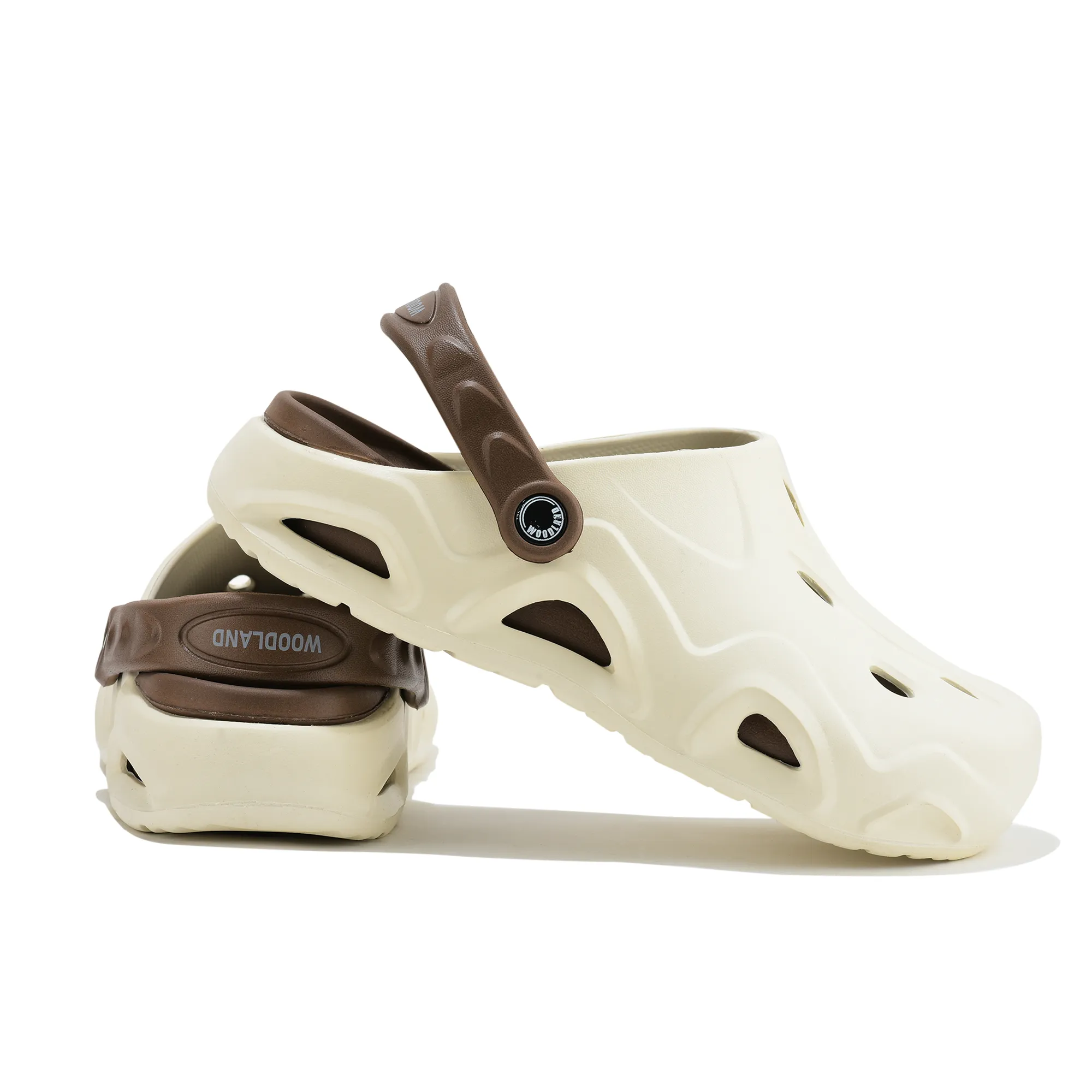 Woodland OWhite/Brown Eva Mens Sliper Slider  - Thumbnail 10