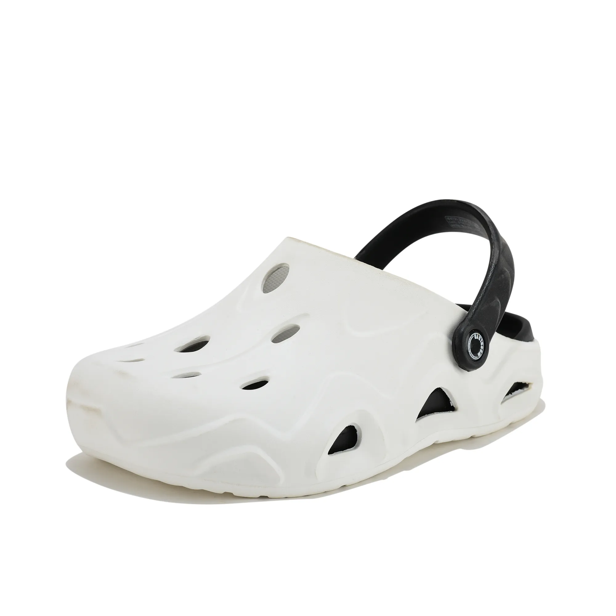 Woodland White/Black Eva Mens Sliper Slider  12