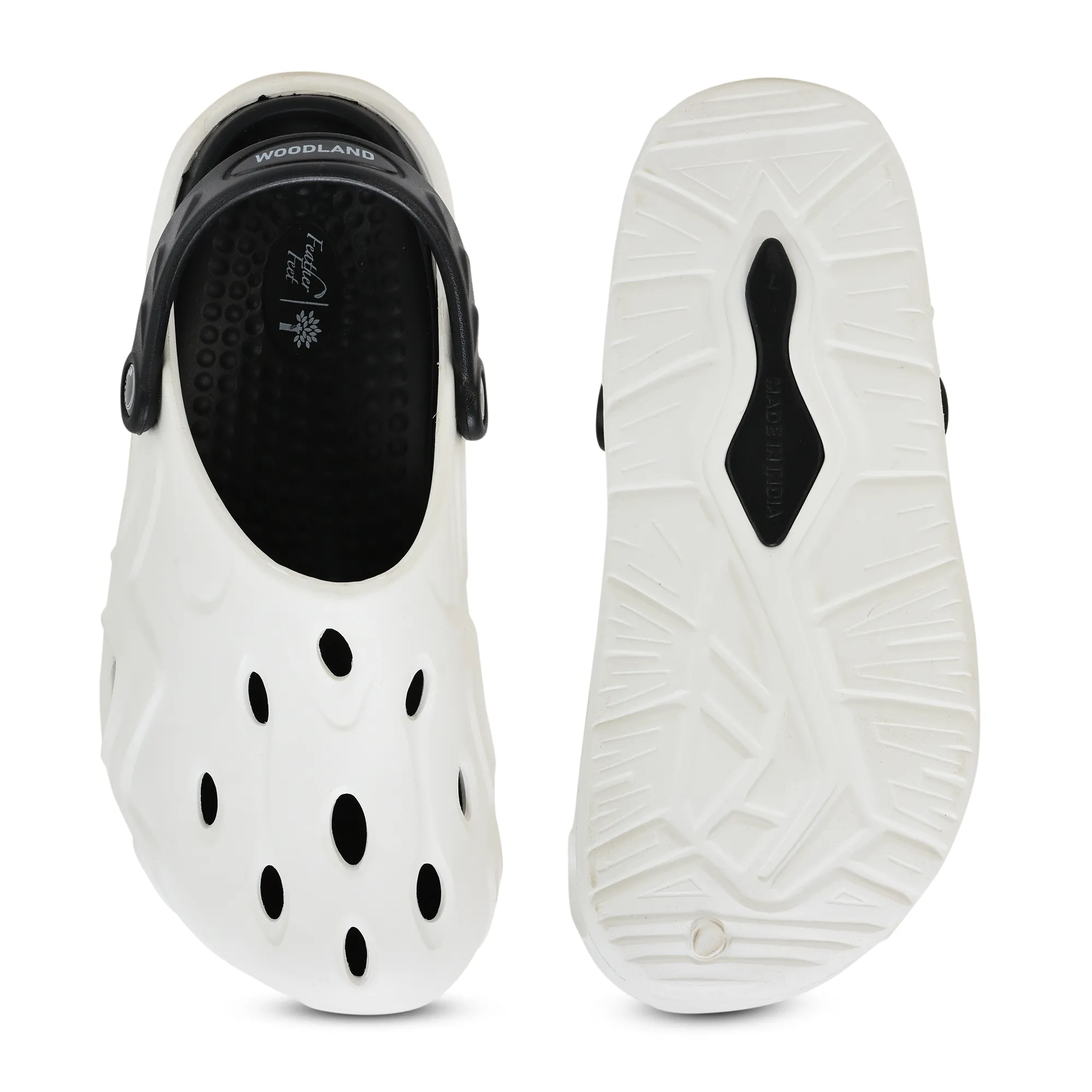 Woodland White/Black Eva Mens Sliper Slider  - Thumbnail 9